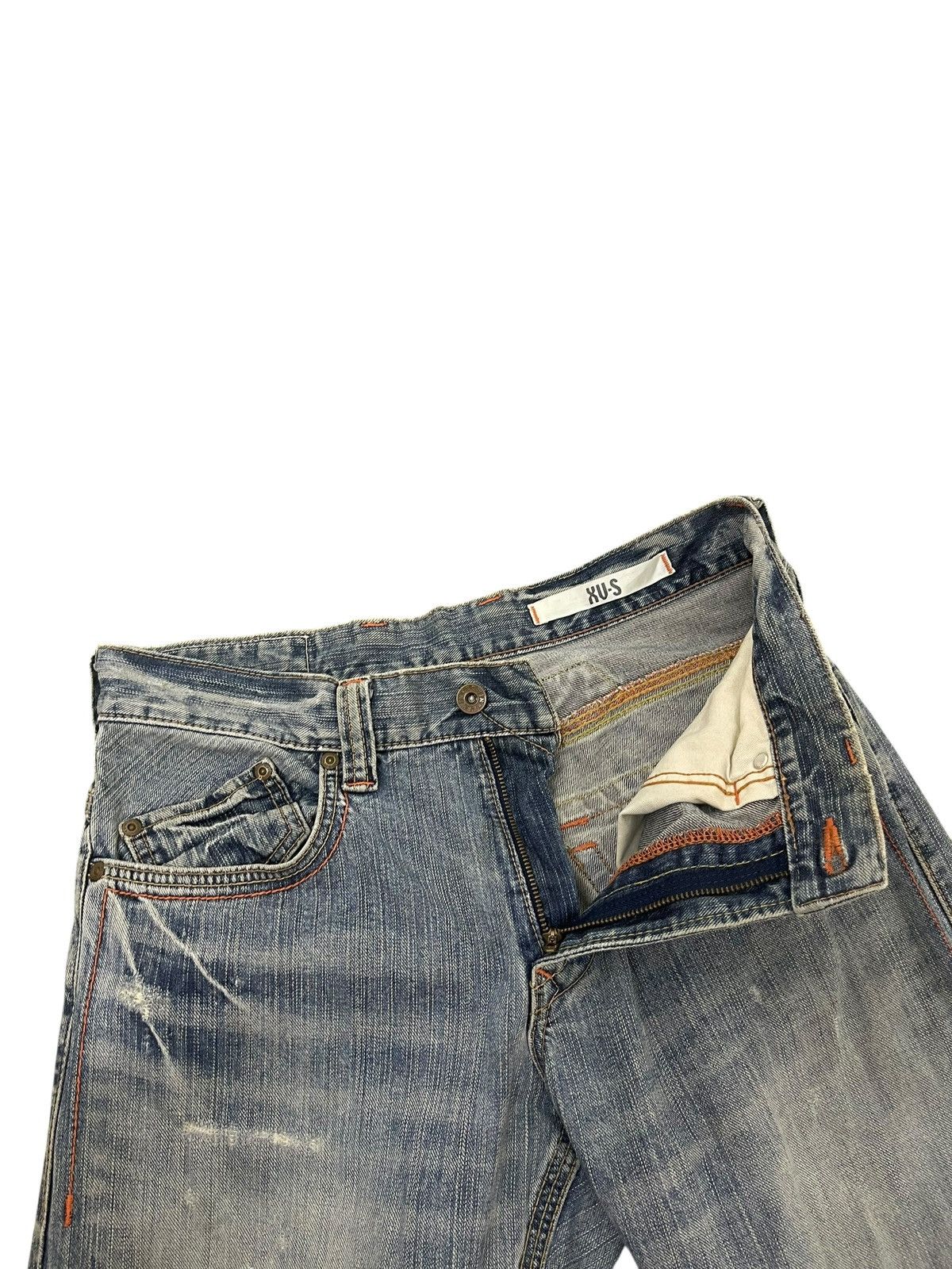 Le Grande Bleu (L.G.B.) Flare Jeans Edwin Japan Faded Distress Boot Cut 2🟦5 Size US 32 / EU 48 - 9 Thumbnail
