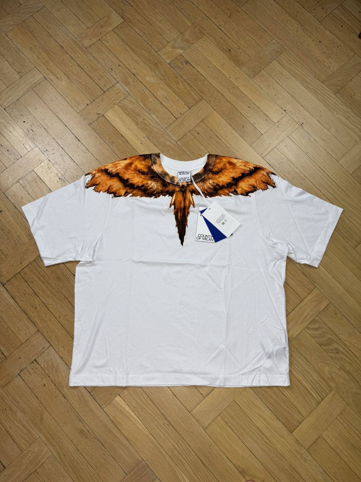 MARCELO BURLON WING FLAME WHITE TEE