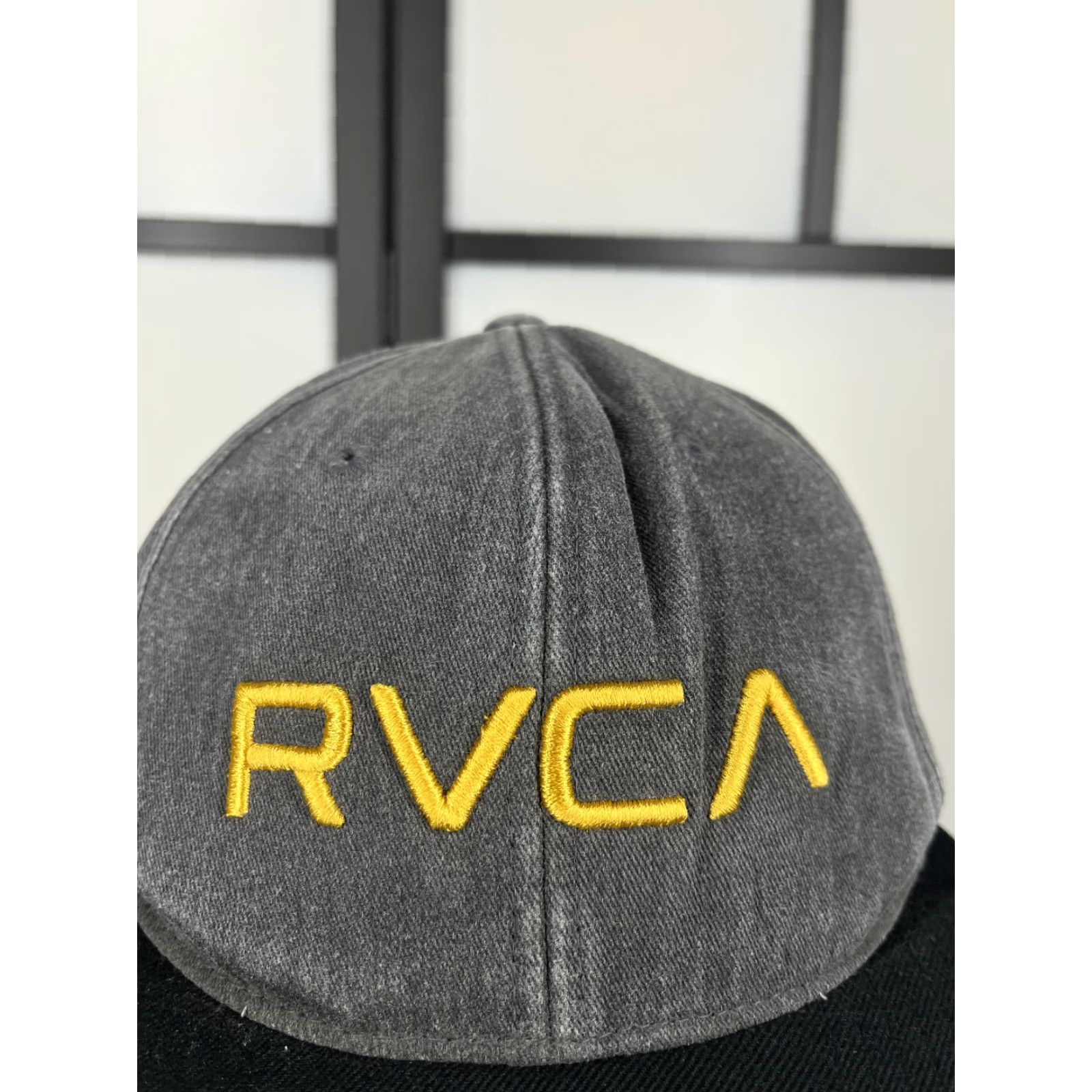 RVCA RVCA Hat Cap Snap Back Adult One Size Gray Embroidered Mid Fit Cotton Size ONE SIZE - 2 Thumbnail