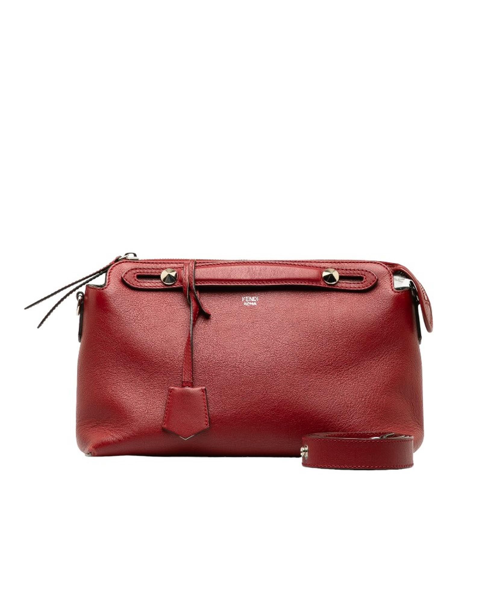 image of Fendi Designer Leather Shoulder Bag in Red, Women's