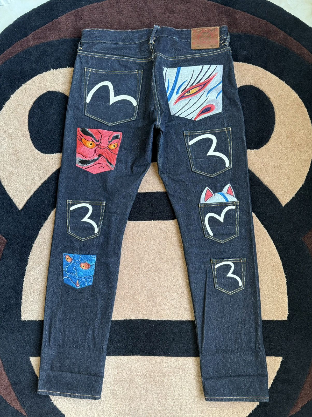 Evisu × Vintage EVISU multi-pcoket daicock style denim jeans！size：34x34 Size US 34 / EU 50 - 1 Thumbnail
