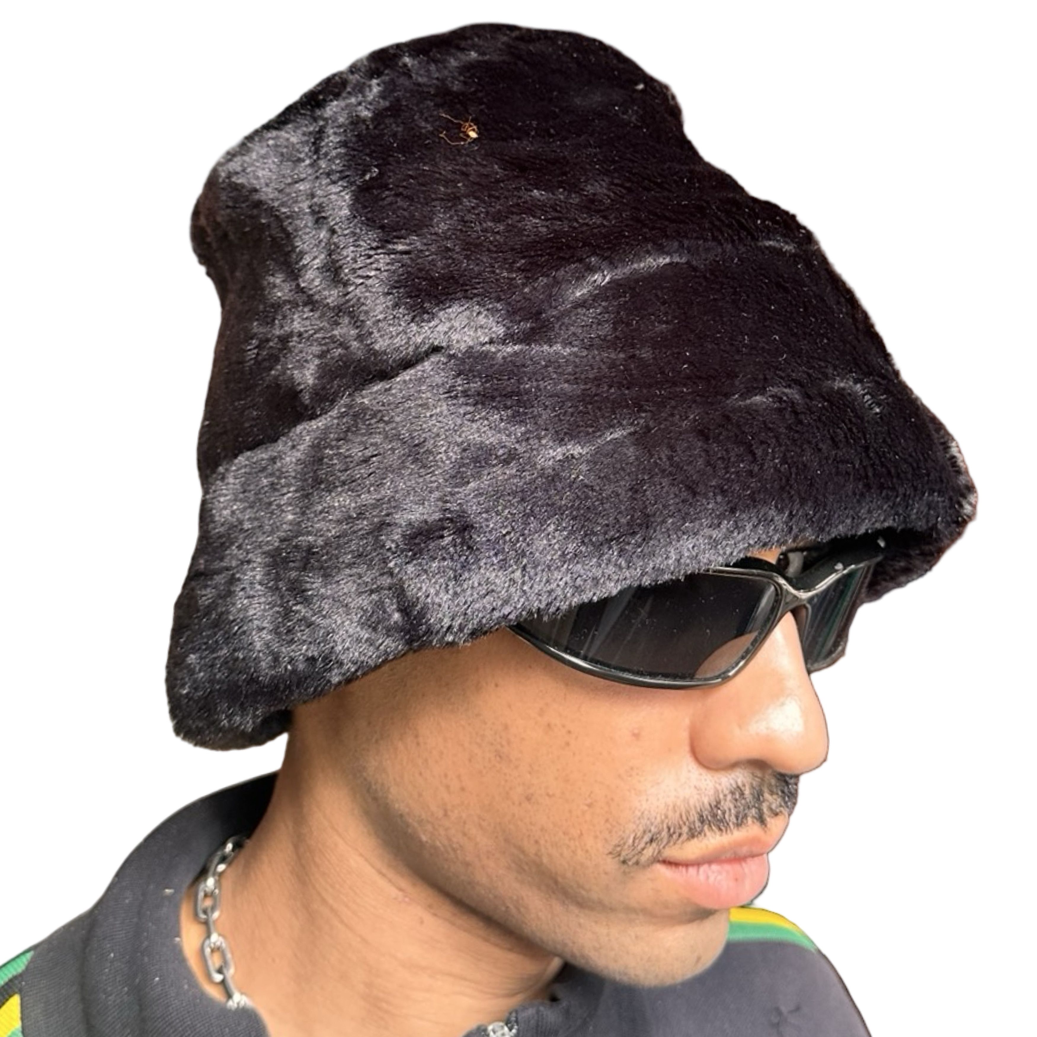 Other Vintage Black Faux Fur Winter Bucket Hat Size ONE SIZE - 4 Thumbnail