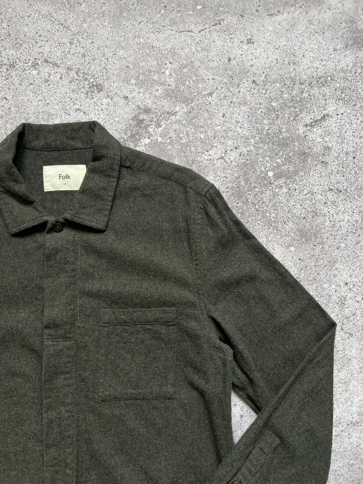 Folk Folk Cotton Shirt Button Up Long Sleeve Grey Size US S / EU 44-46 / 1 - 5 Thumbnail