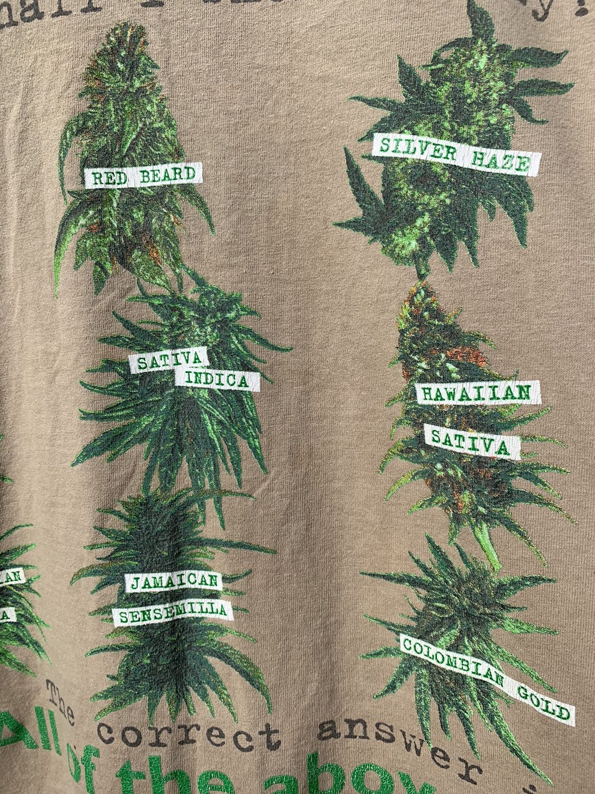 Vintage Vintage Marijuana Weed Humor tee streetwear T shirt Size US M / EU 48-50 / 2 - 5 Thumbnail