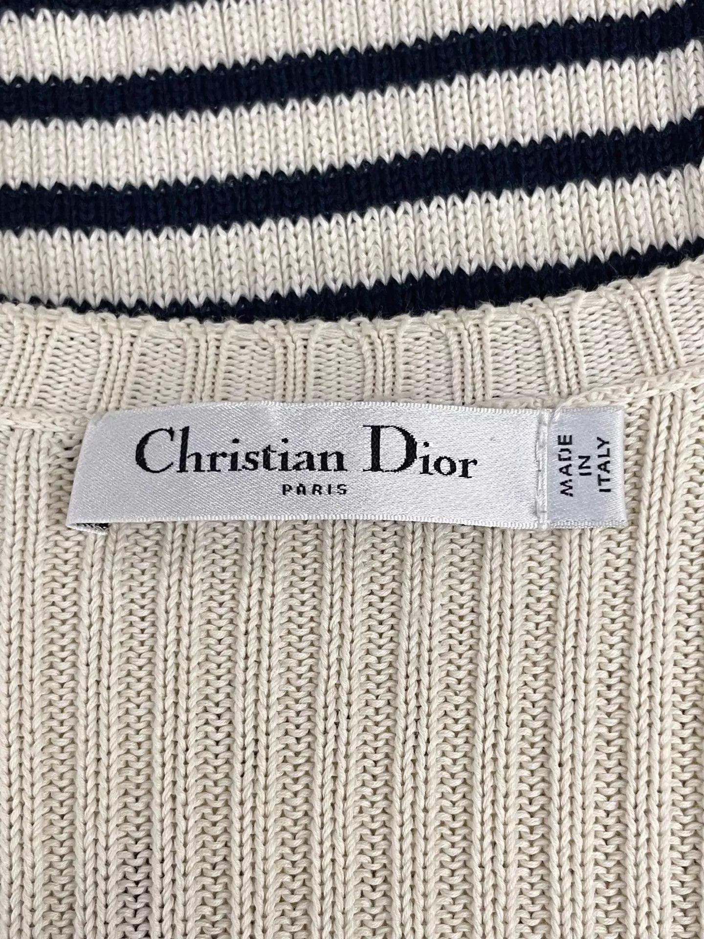 Dior Dior Striped Intarsia Crewneck Pullover Women's Size 36 Size XS / US 0-2 / IT 36-38 - 5 Thumbnail