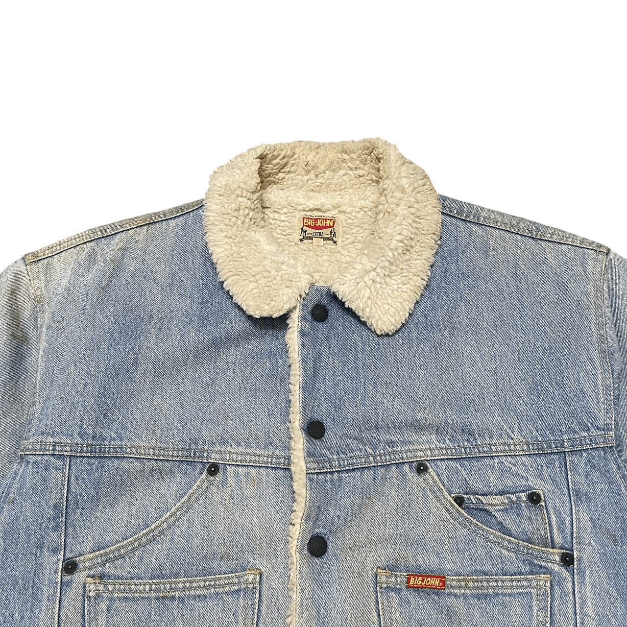 Big John Vintage Big John Cropped Sherpa Lined Denim Jacket Size US S / EU 44-46 / 1 - 2 Thumbnail