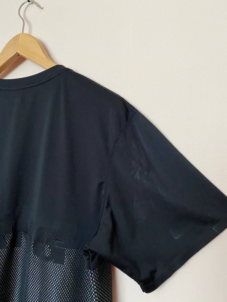 1017 ALYX 9SM × Alexander Wang Alexander Wang H&M Mens Black Oversized Big Logo T Shirt Tee Size US S / EU 44-46 / 1 - 10 Thumbnail