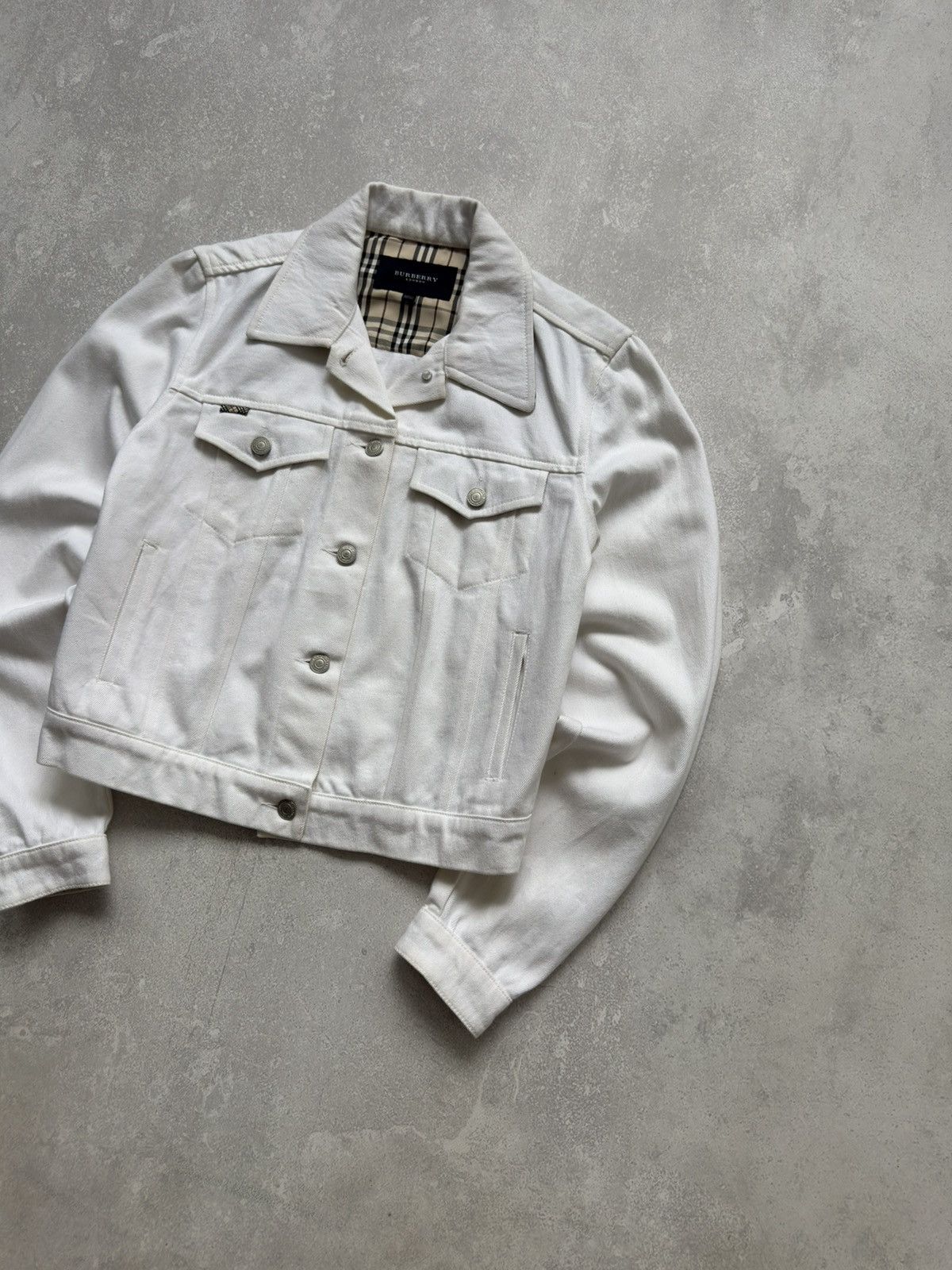 Burberry × Vintage Vintage Burberry London Denim Women Jacket Coat Nova Check Size M / US 6-8 / IT 42-44 - 3 Thumbnail