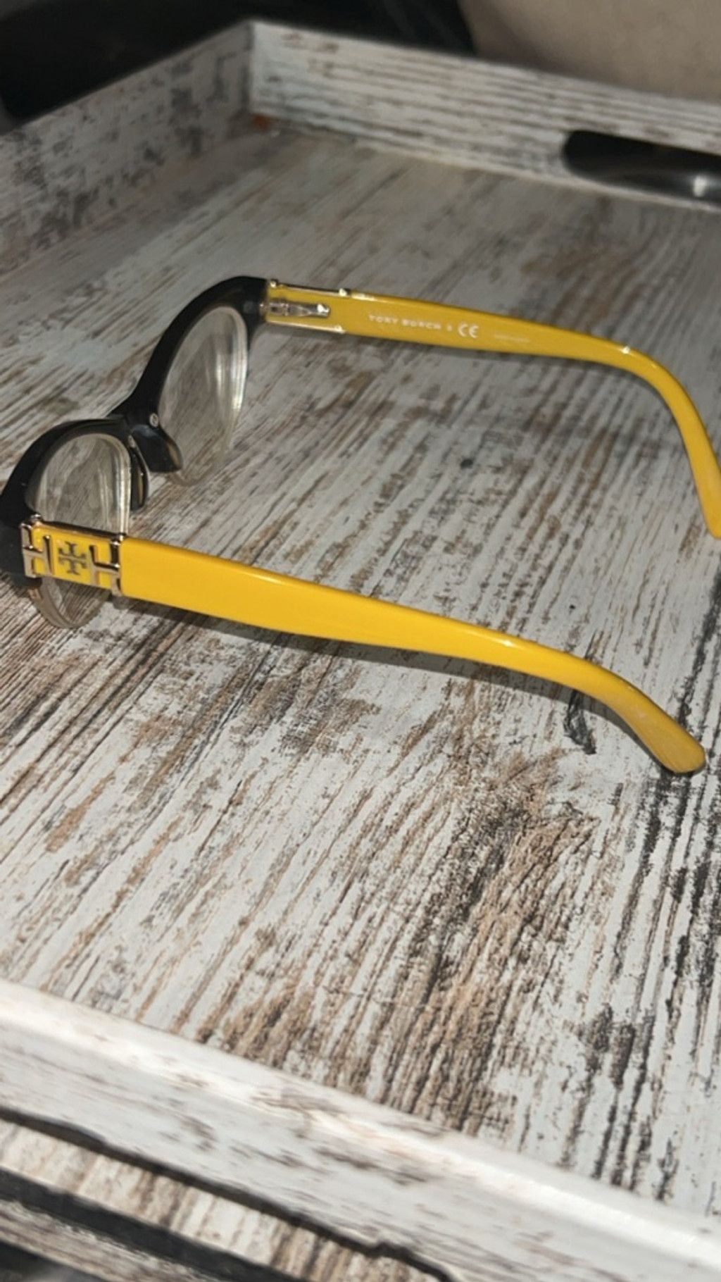 Tory Burch Women's Tory Burch Black & Yellow Glasses One Size Size ONE SIZE - 2 Thumbnail