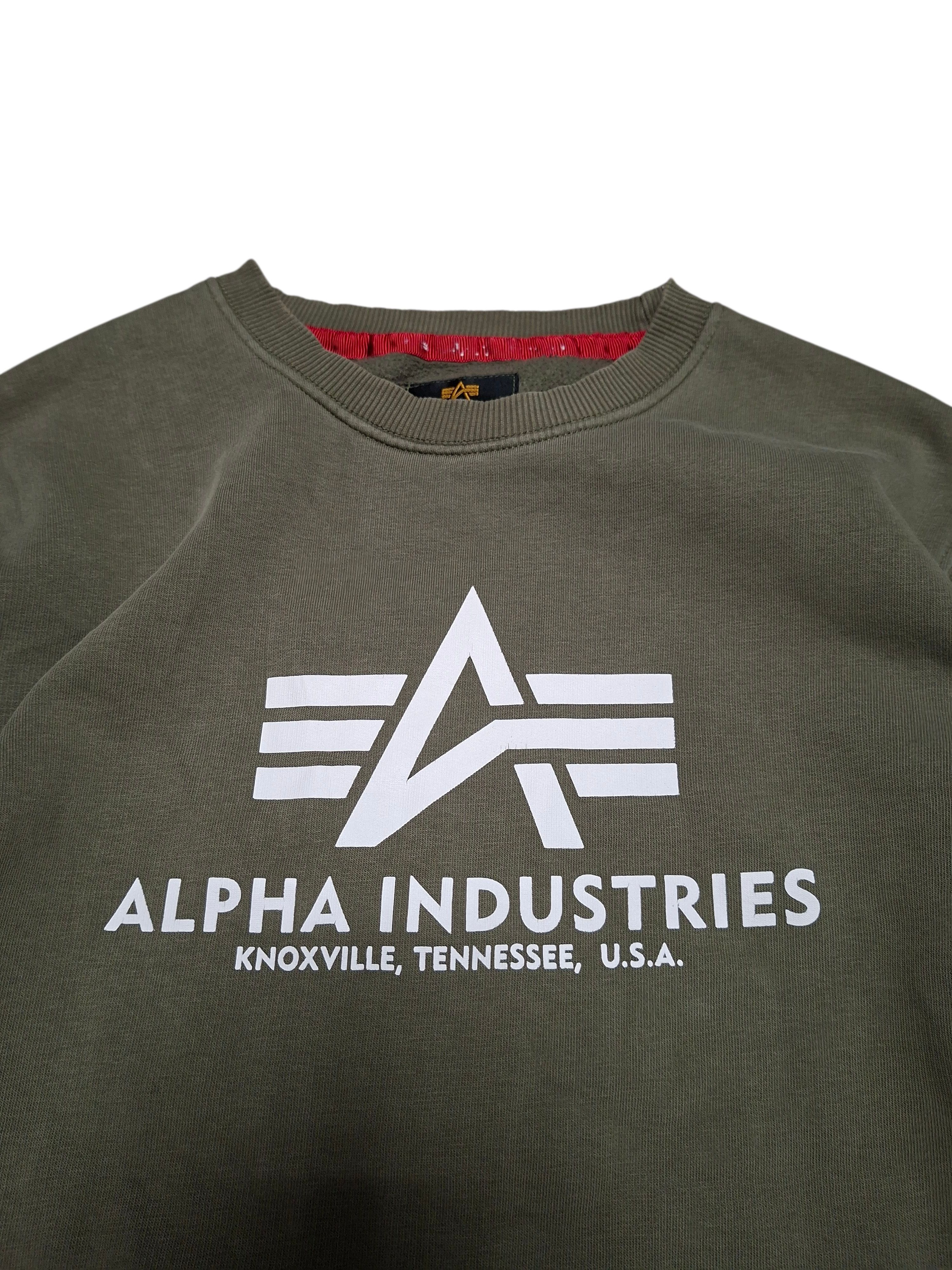 Alpha Industries ALPHA INDUSTRIES VINTAGE MILITARY KHAKI BIG LOGO SWEATSHIRT Size US S / EU 44-46 / 1 - 2 Thumbnail