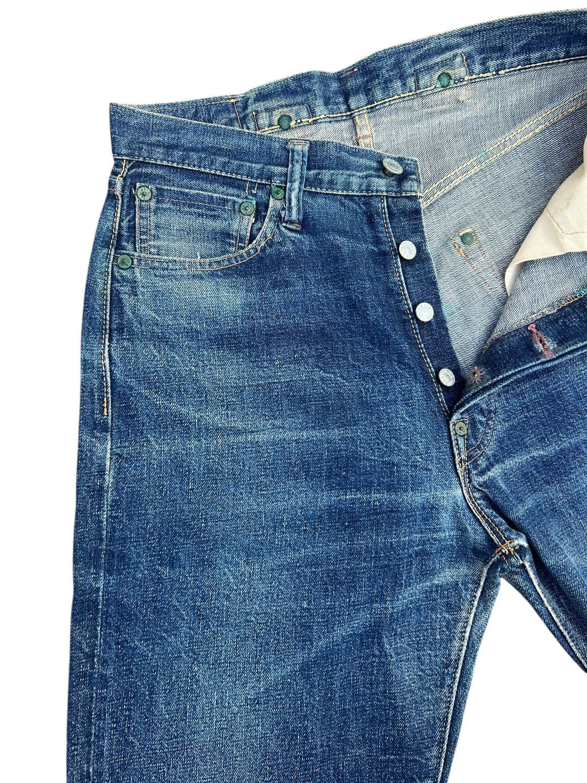 Denime Vintage 90s DENIME Japan Leather Patch Denim Selvedge Jeans Size US 29 - 6 Thumbnail
