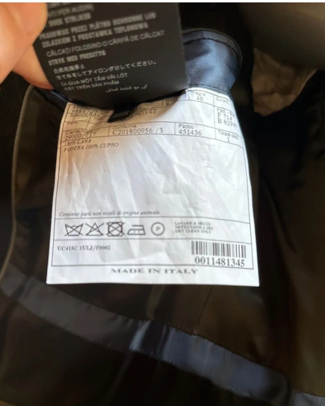Prada NWT BLACK WOOL COAT Size US M / EU 48-50 / 2 - 7 Thumbnail