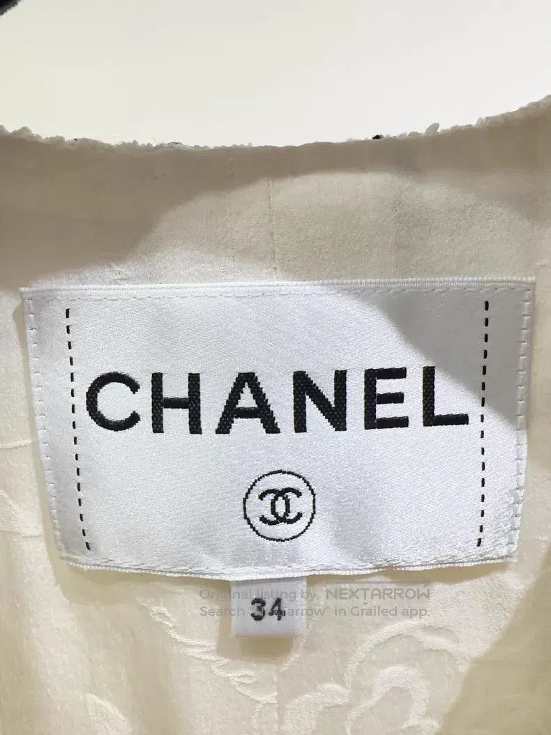 Chanel Chanel White current jacket Size XXS / US 00 / IT 34 - 4 Thumbnail