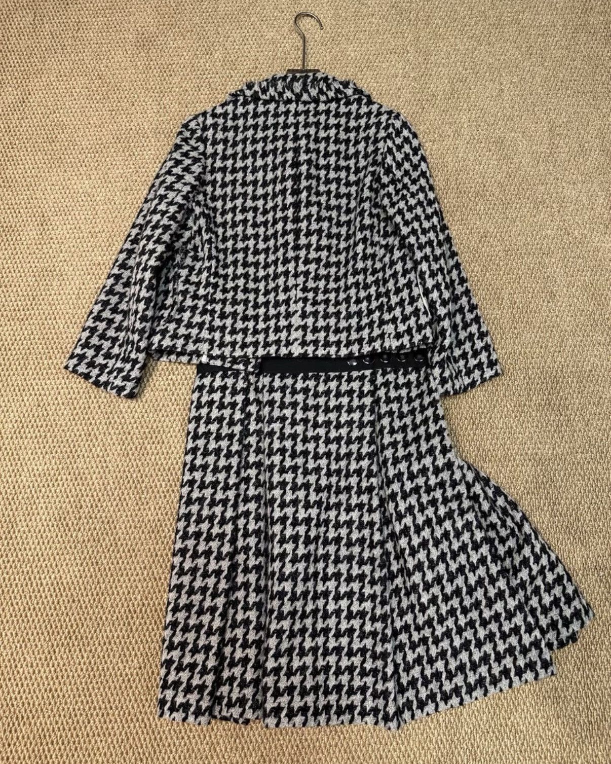 Comme des Garcons COMME des GARÇONS Houndstooth Jacket & Pleated Skirt Set K23 Size S / US 4 / IT 40 - 9 Thumbnail