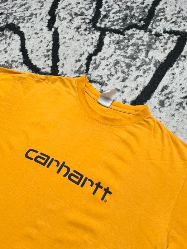 Carhartt Vintage Carhartt logo yellow usa XL t-shirt Size US XL / EU 56 / 4 - 3 Thumbnail