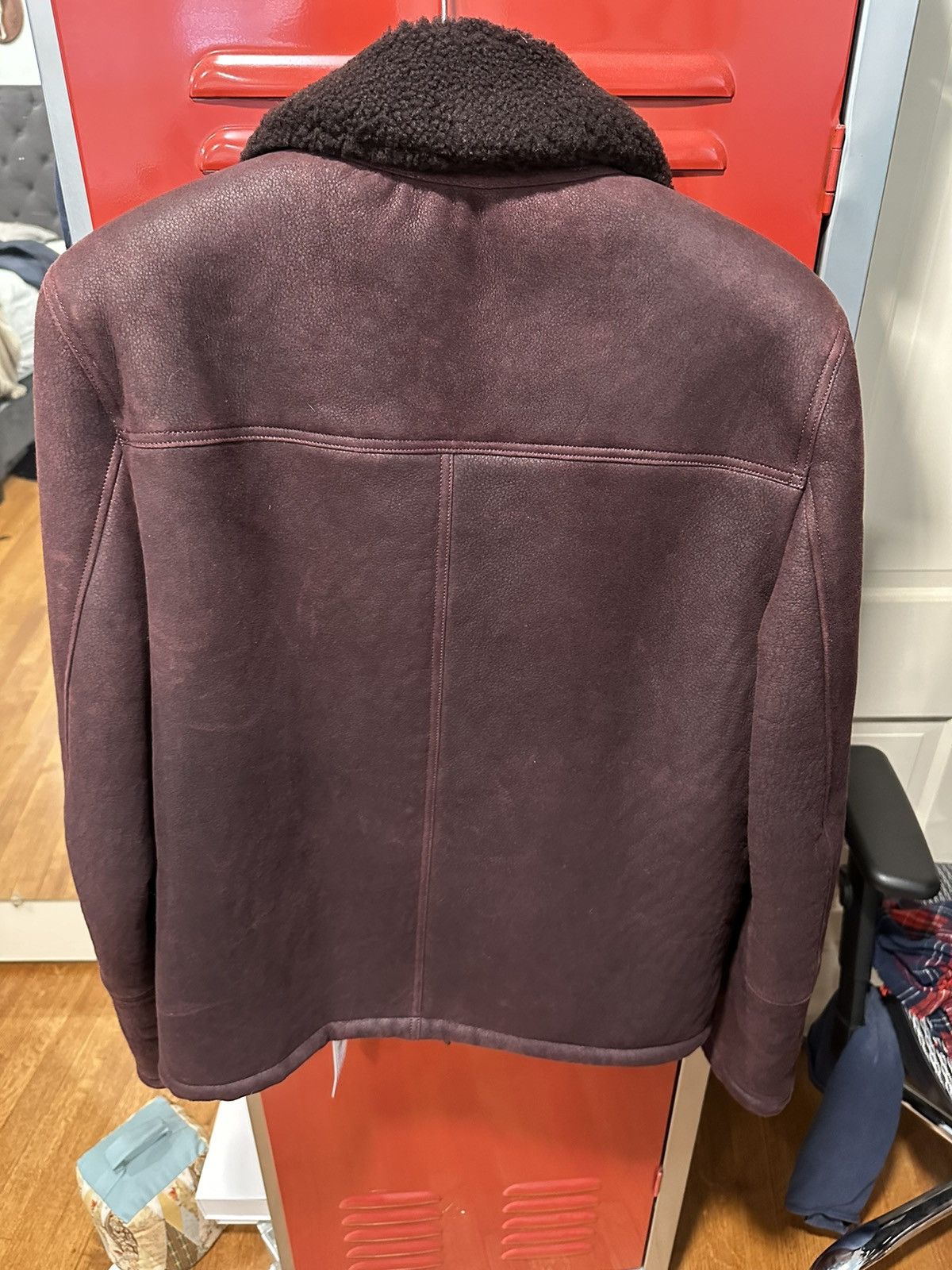 Reiss Reiss shearling coat in Bordeaux Size US M / EU 48-50 / 2 - 6 Thumbnail