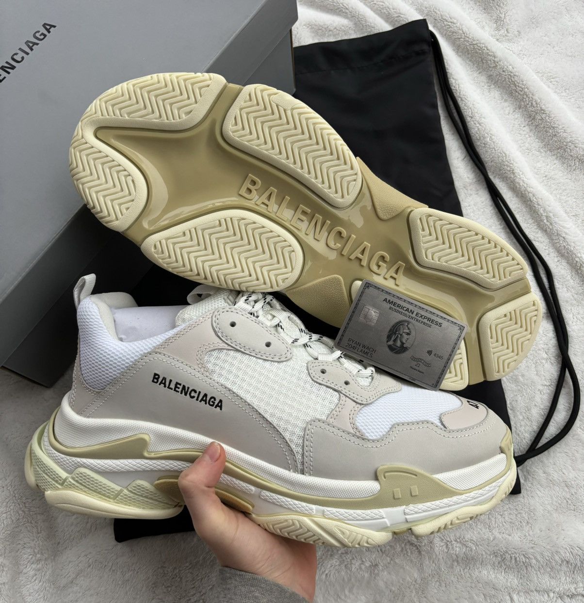 Balenciaga Balenciaga Honeycomb Triple S Sneakers Size US 14 / EU 47 - 2 Thumbnail