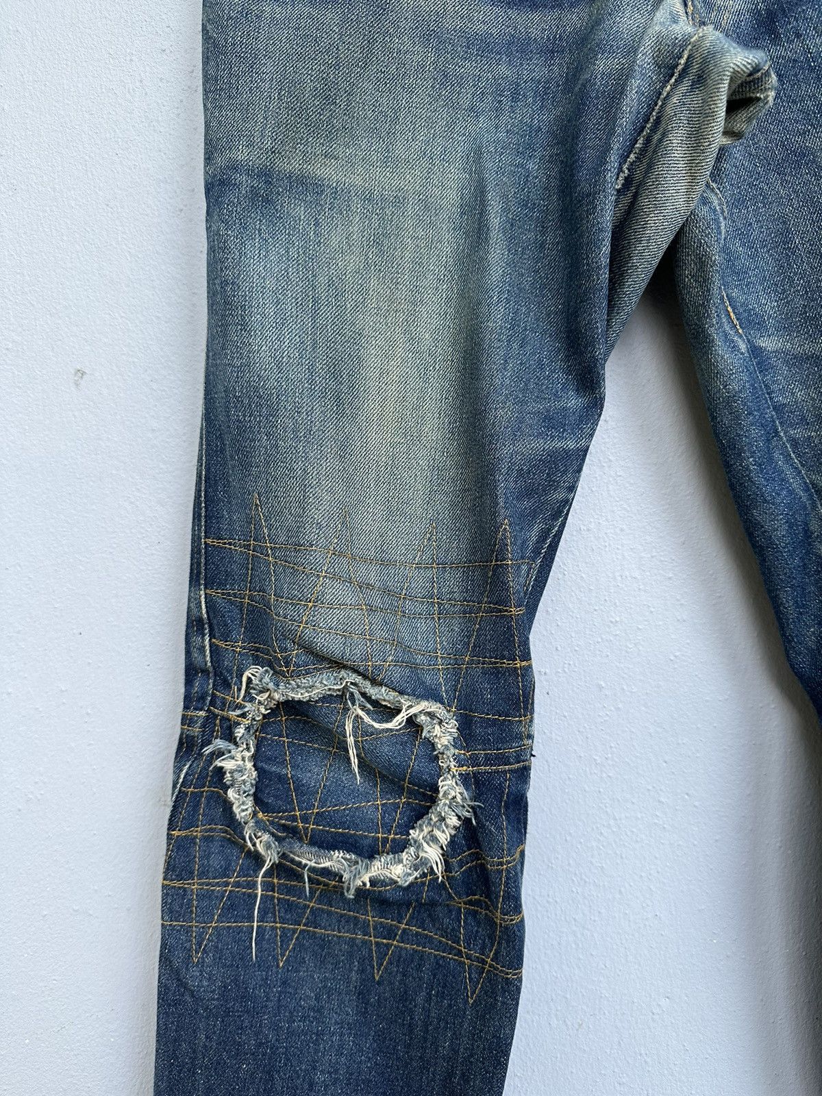 Christopher Nemeth Vintage Nemeth Distressed Biker Jeans Size US 31 - 7 Thumbnail