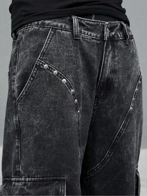 Designer × Japanese Brand × Vintage y2k baggy cargo hiphop faded pants Size US 32 / EU 48 - 2 Thumbnail