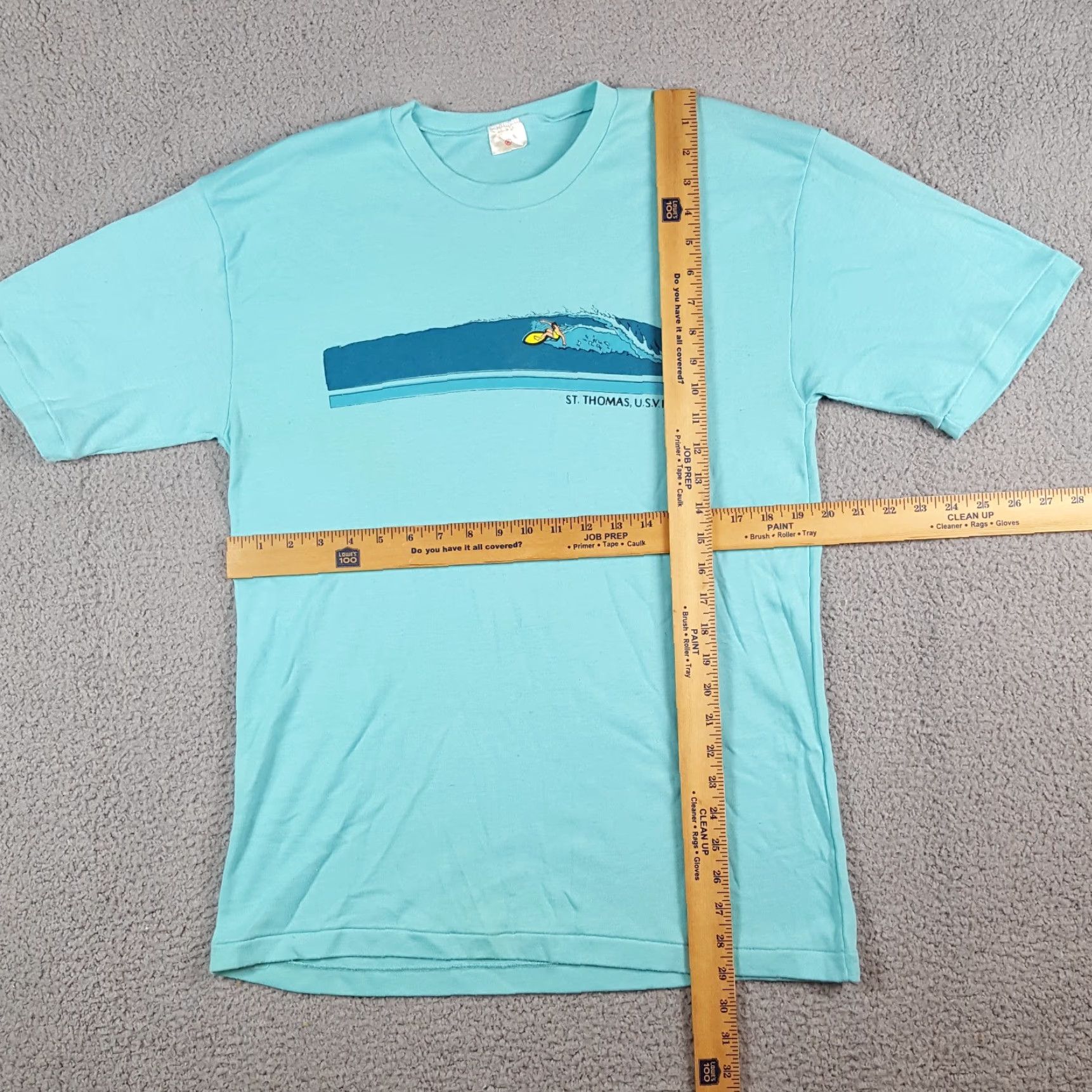 Vintage VINTAGE Vintage 80s St Thomas Surfer Wave Surf Tee Men's Size Small S Beach T Shirt Size US S / EU 44-46 / 1 - 7 Thumbnail