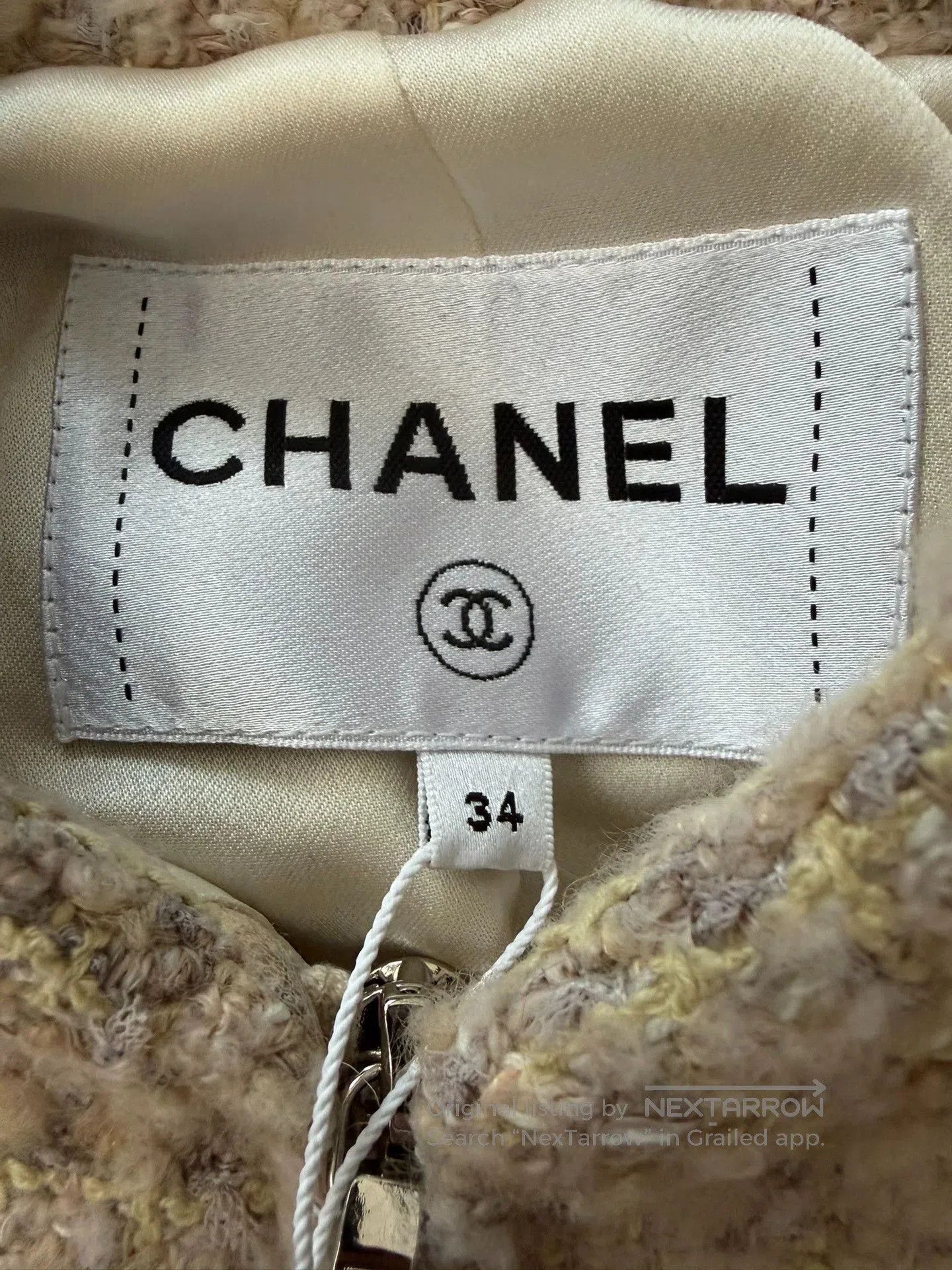 Chanel Chanel Pink Tweed Stand-Collar Jacket. Size US XS / EU 42 / 0 - 4 Thumbnail