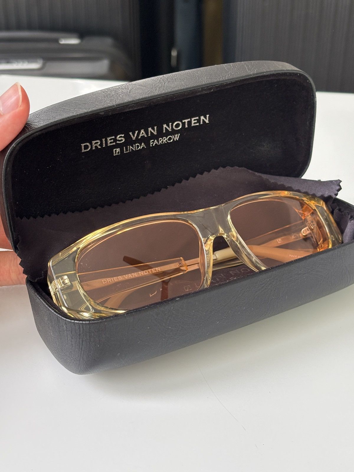Dries Van Noten × Linda Farrow Transparent sunglasses Size ONE SIZE - 7 Thumbnail