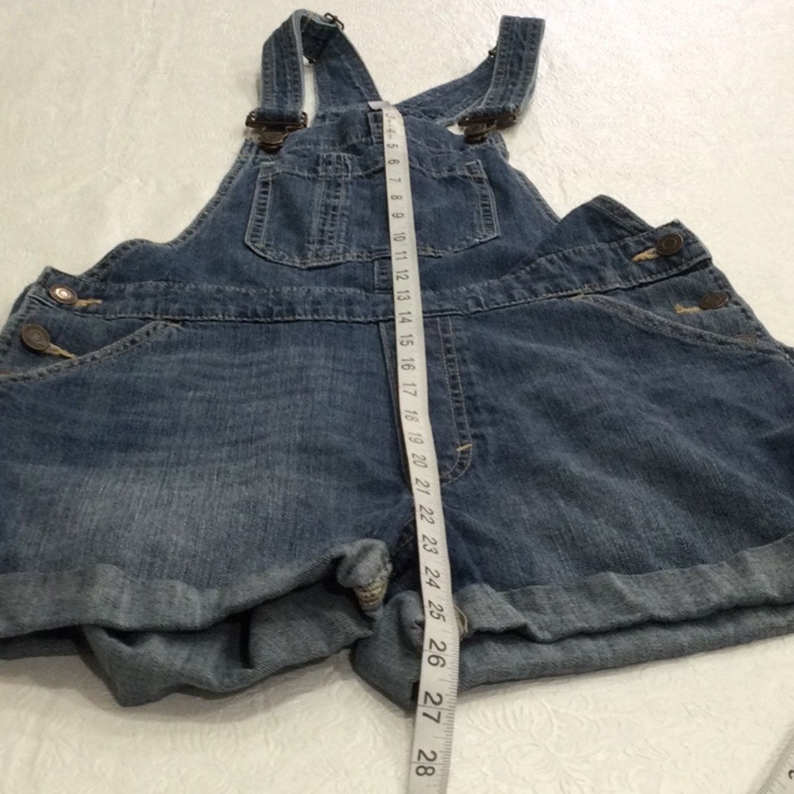 Gap Gap Denim Bib Adjustable Strap Button Side Overalls Size 2 Size 27" / US 4 / IT 40 - 14 Thumbnail