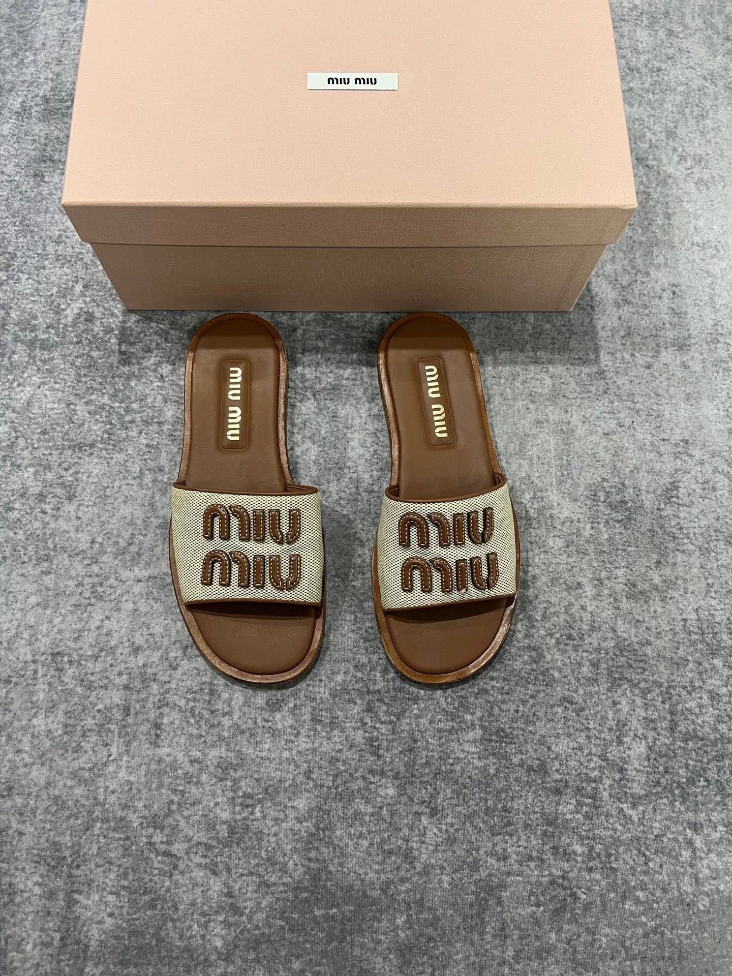 Miu Miu Miumiu New Woven Sandals Size US 5.5 / IT 35.5 - 1 Thumbnail