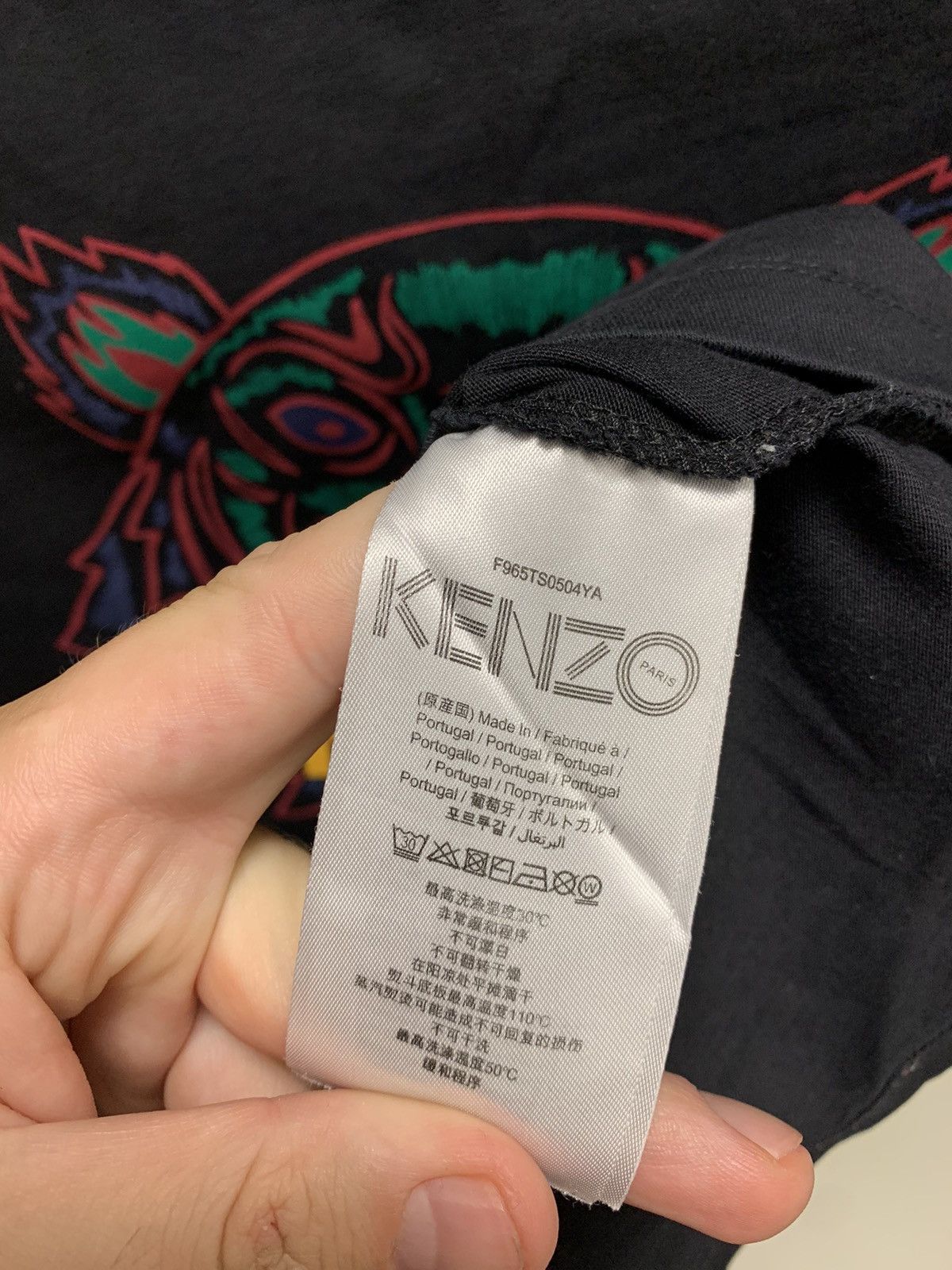 Kenzo Kenzo black t-shirt big logo L as Size US L / EU 52-54 / 3 - 5 Thumbnail