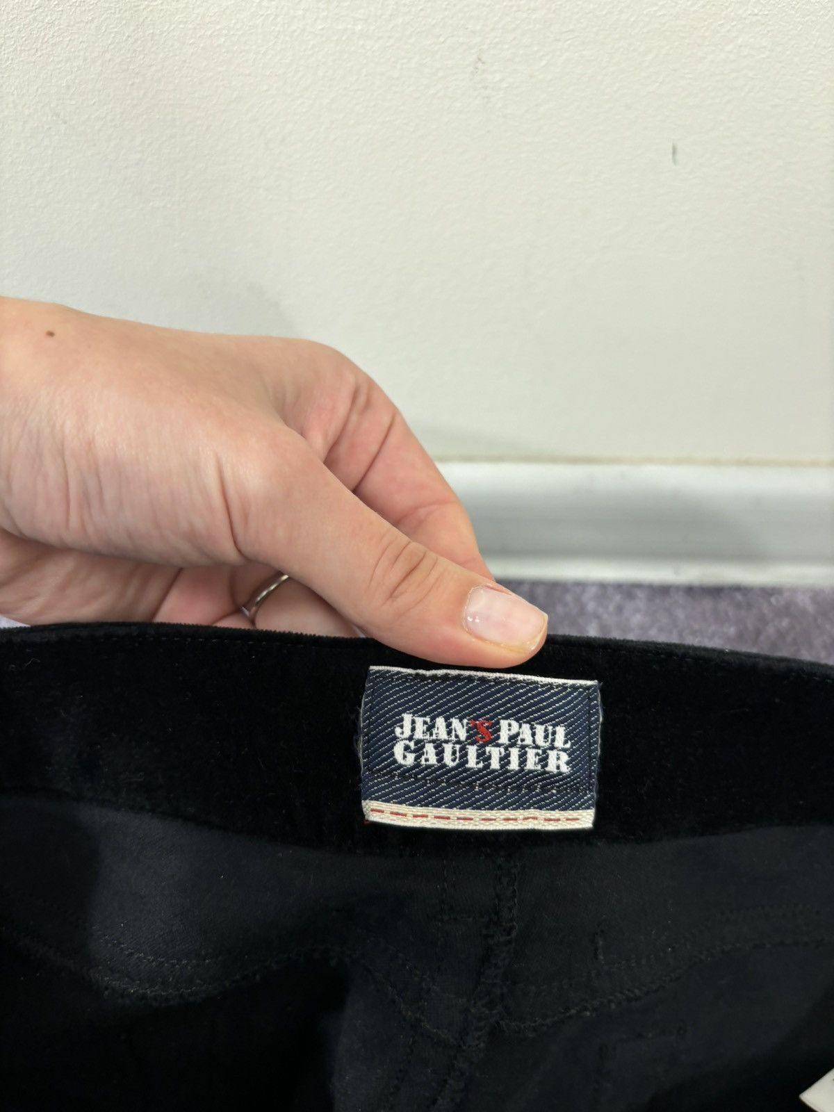 Jean Paul Gaultier Vintage Jean Paul Gaultier Women’s Velvet Rare Black Pants Size 30" / US 8 / IT 44 - 9 Thumbnail