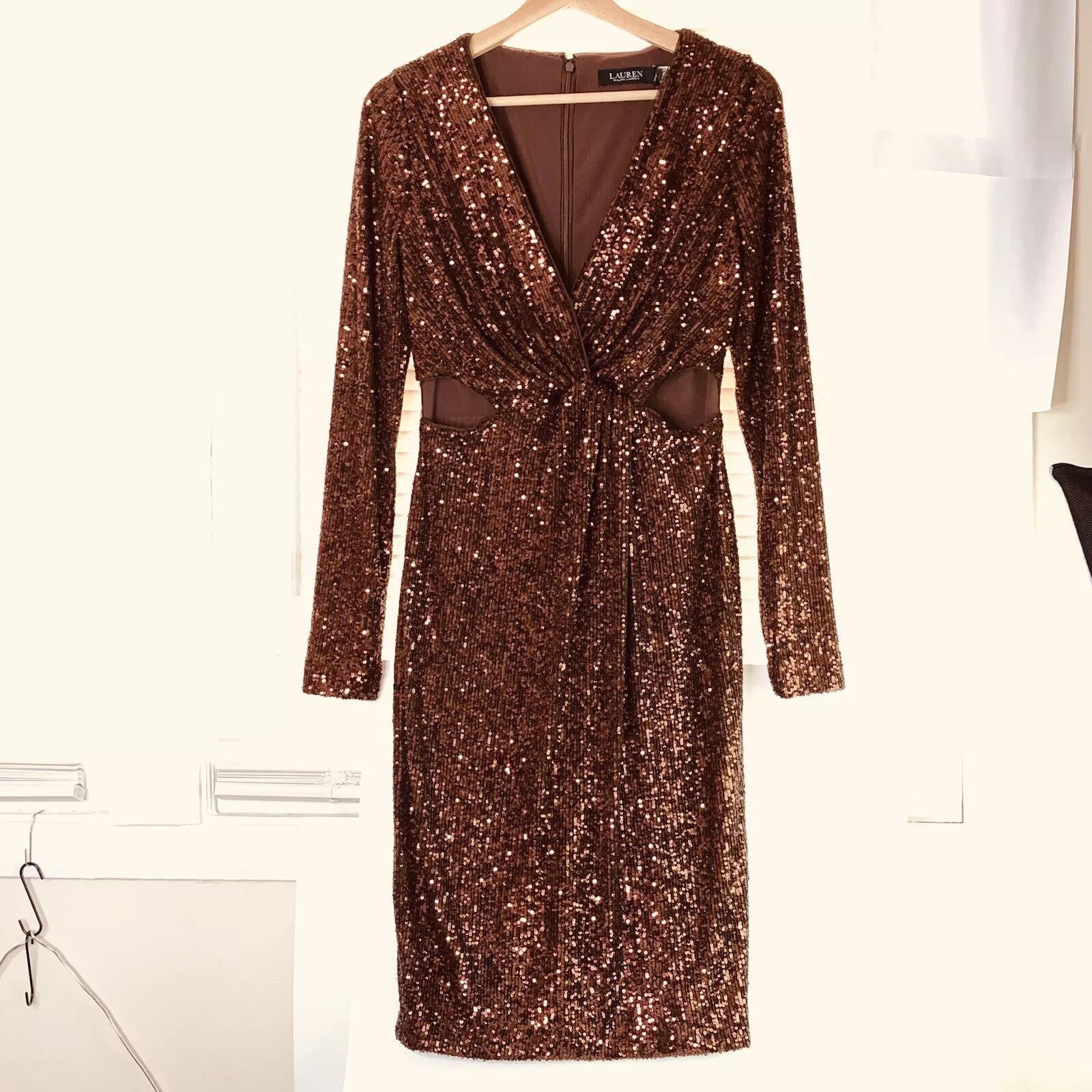Ralph Lauren Ralph Lauren Sequinned Sheath Dress Size 4 Side-Cutout Size S / US 4 / IT 40 - 2 Thumbnail