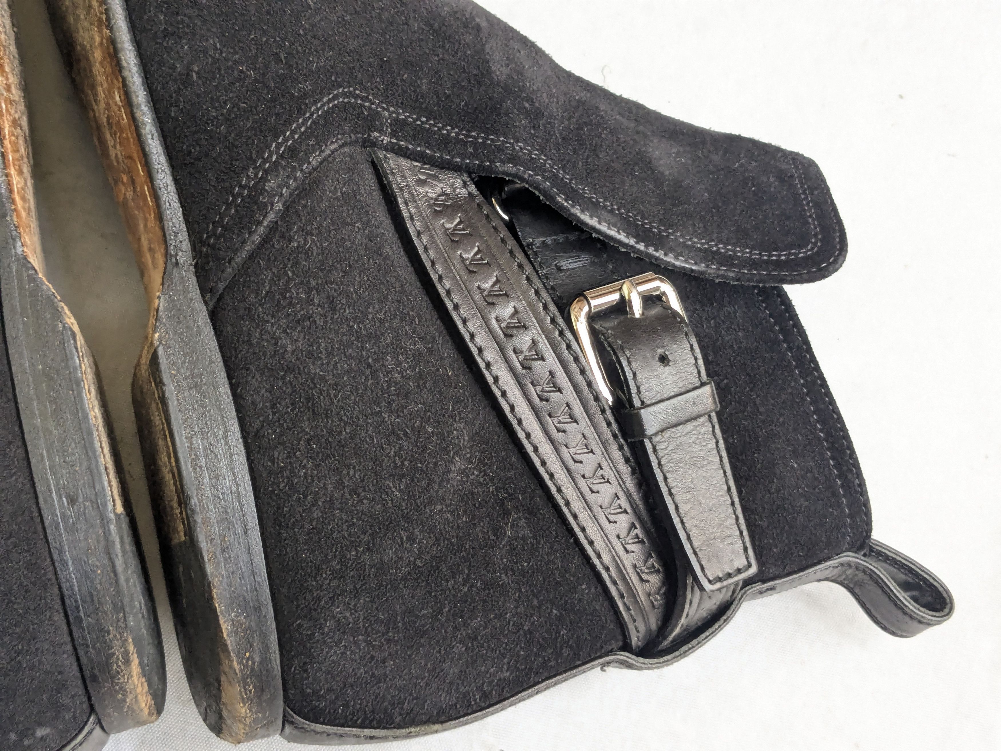 Louis Vuitton Louis Vuitton Jodhpur Boots Black Leather 8 Suede Buckle Size US 8 / EU 41 - 10 Thumbnail