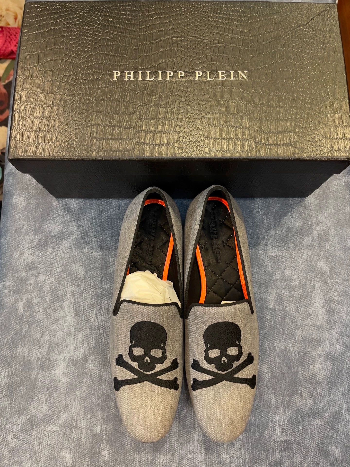 Philipp Plein Philipp Plein Woven Denim Skull Leather Shoes 41 Size US 9.5 / IT 39.5 - 7 Thumbnail