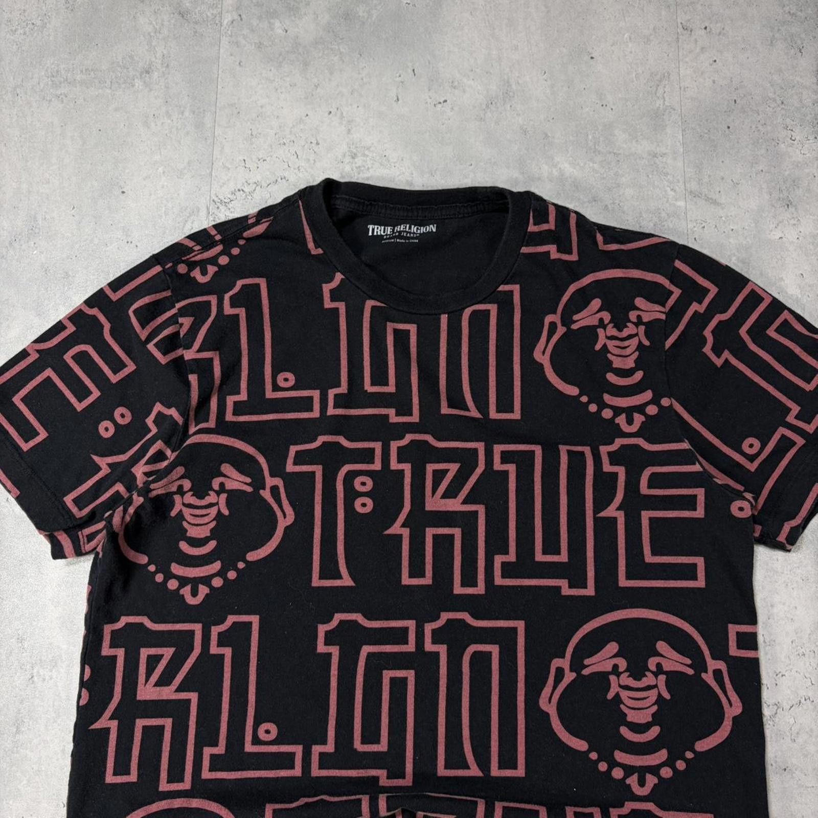 True Religion Y2K Black True Religion AOP Buddha Skater T-Shirt Size US M / EU 48-50 / 2 - 3 Thumbnail