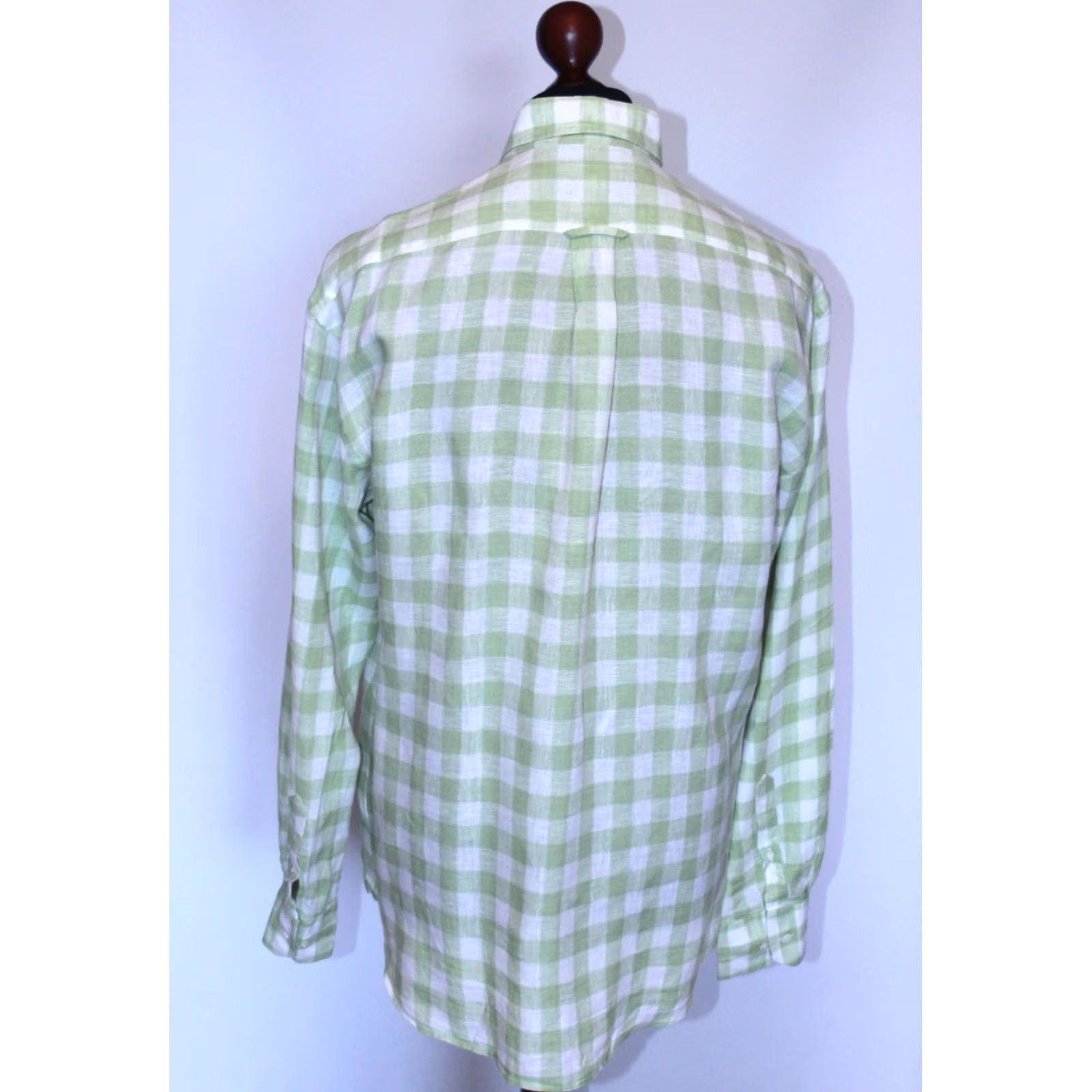 Gant GANT Shirt Mens 100% Linen Regular Fit Size L Multicoloured Button-Up Collared Size US L / EU 52-54 / 3 - 4 Thumbnail