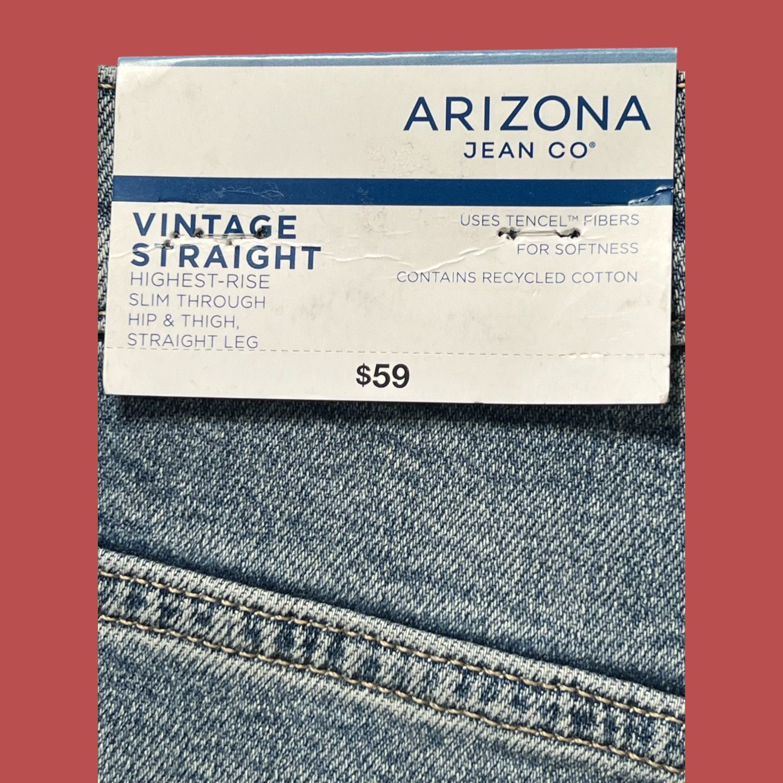 Arizona Jean Co. Arizona - Women's Vintage Straight Jeans - High Rise-Slim Fi Size 26" / US 2 / IT 38 - 9 Thumbnail