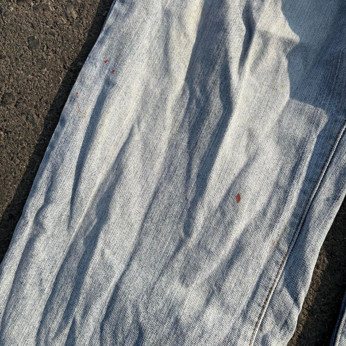 Japanese Brand Indigo Red Peace Graphic Denim Jeans Y2K Streetwear Size US 36 / EU 52 - 13 Thumbnail