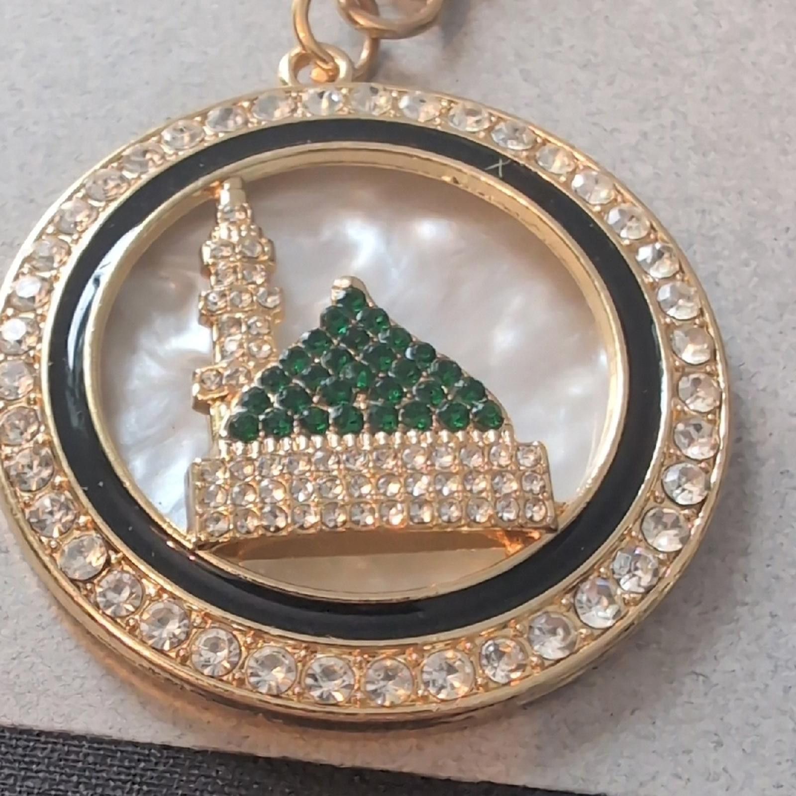 Other Gold and Green Keychain with Rhinestones House Size ONE SIZE - 2 Thumbnail