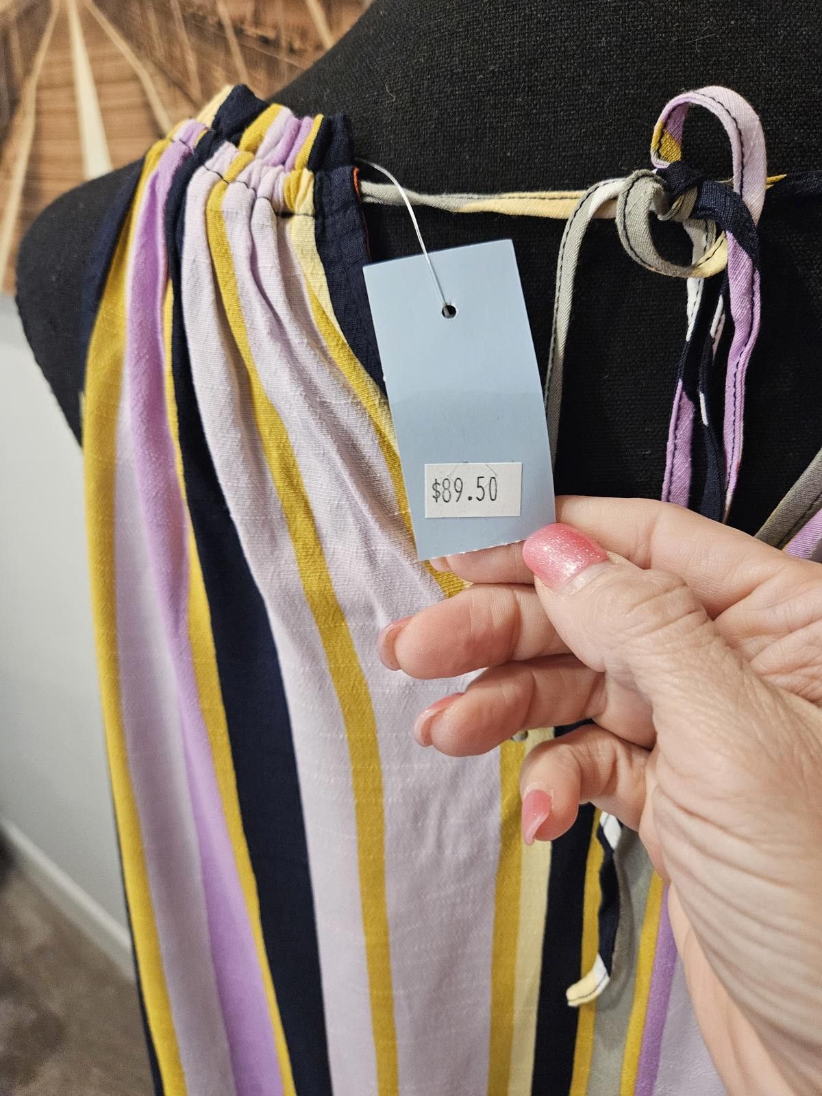 Designer Nwt Loft Vibrant Striped Halter Dress Size M / US 6-8 / IT 42-44 - 4 Thumbnail