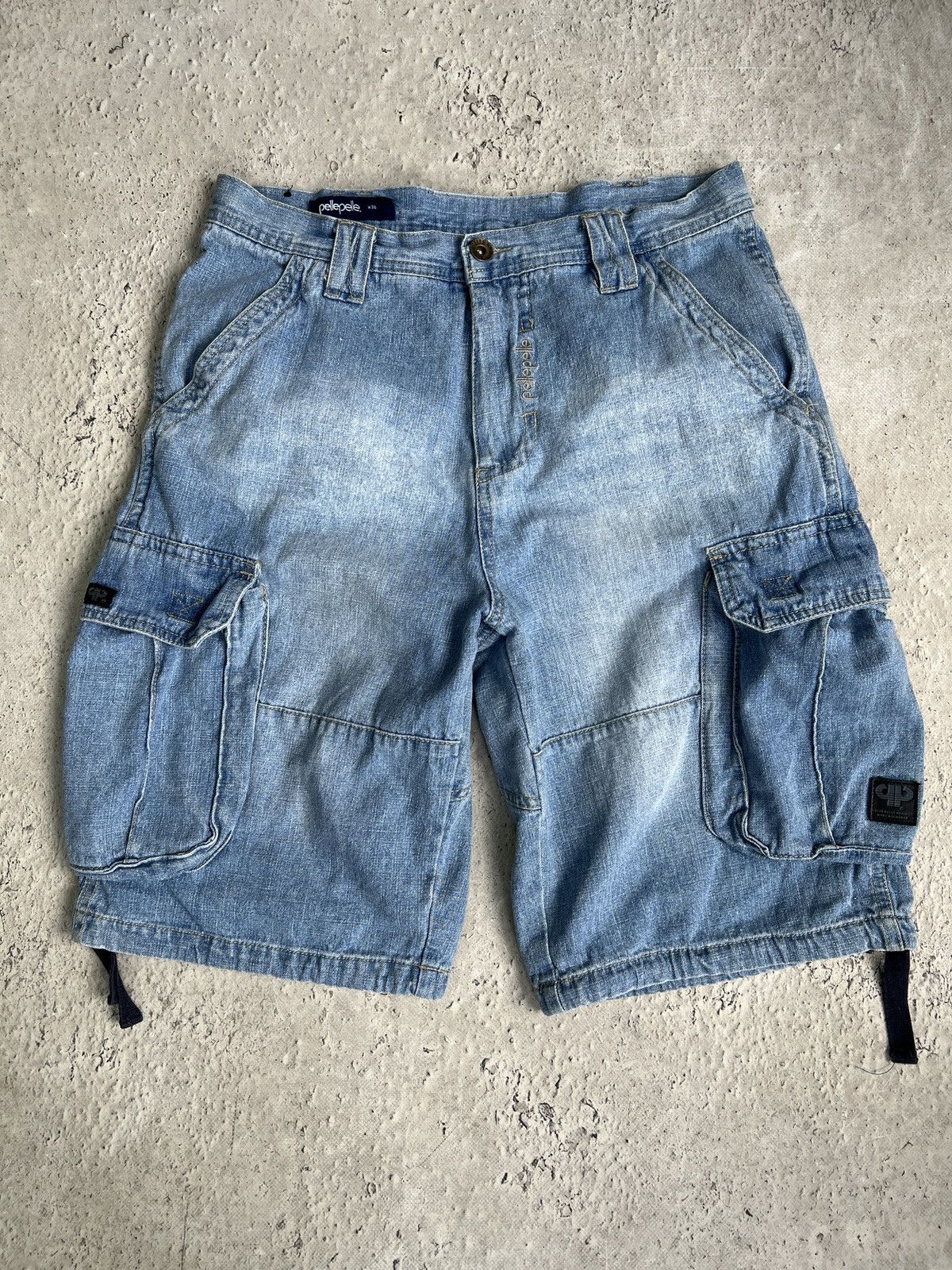 Pelle Pelle Pelle Pelle cargo denim distressed shorts pants Size US 30 / EU 46 - 1 Thumbnail