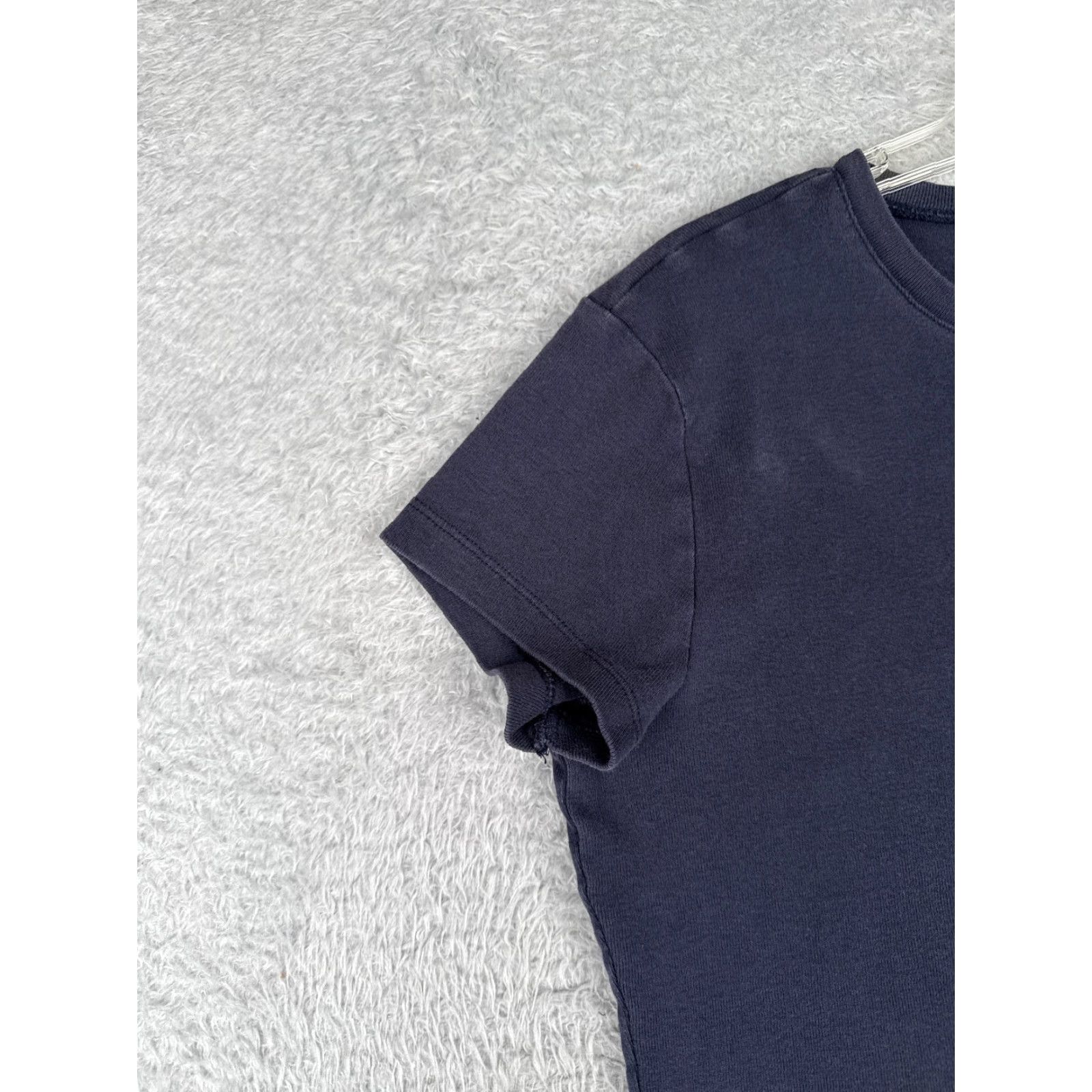 Tommy Hilfiger VINTAGE Tommy Hilfiger Women's T-Shirt Crew Neck Short Sleeve Blue Cotton Casual Shirt All Seasons Size L / US 10 / IT 46 - 3 Thumbnail