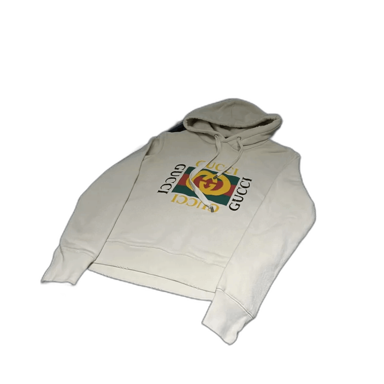 Gucci GUCCI Logo Print Distressed Hooded Sweatshirt Size US M / EU 48-50 / 2 - 1 Thumbnail