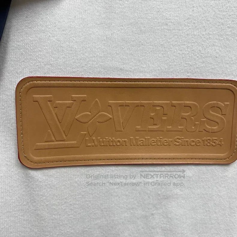 Louis Vuitton Louis Vuitton White chest leather logo knitted short sleev Size US XL / EU 56 / 4 - 4 Thumbnail