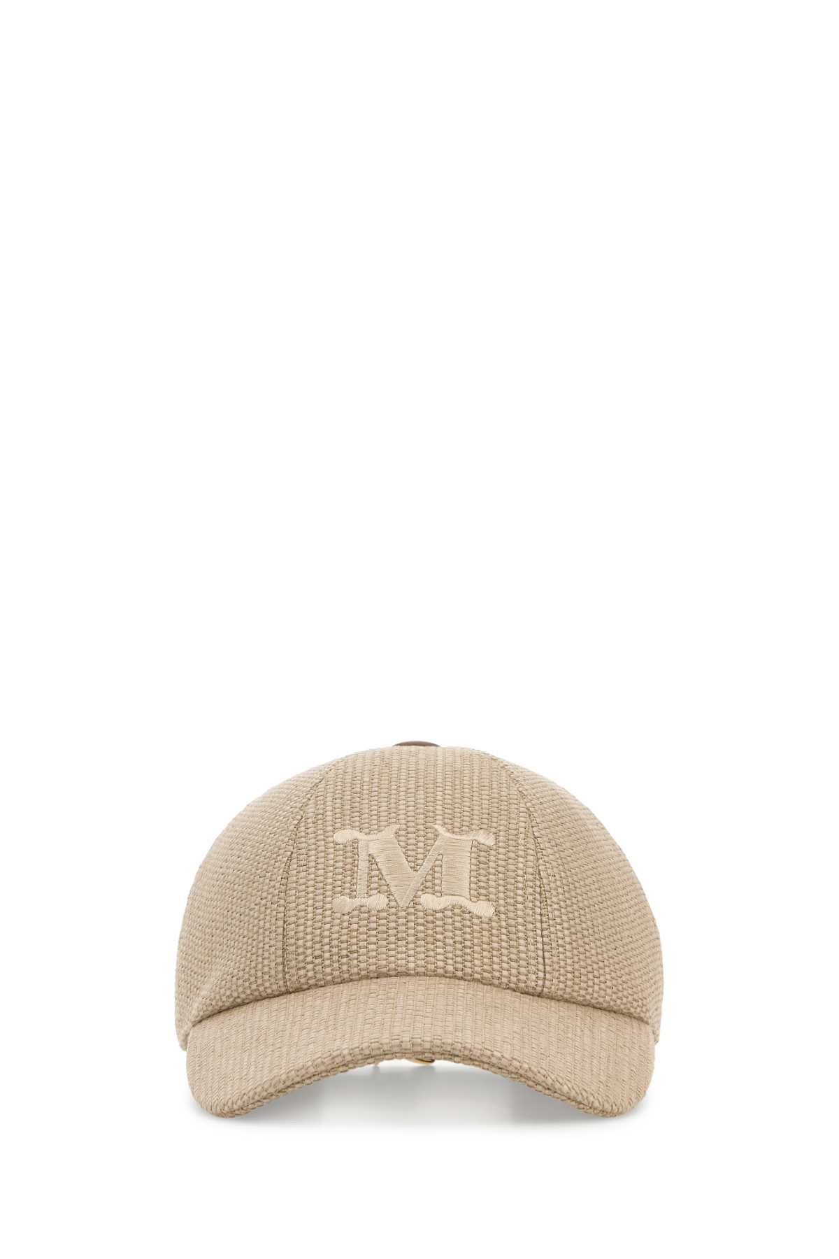 Max Mara Sand Raffia Circense Baseball Cap Size ONE SIZE - 1 Thumbnail