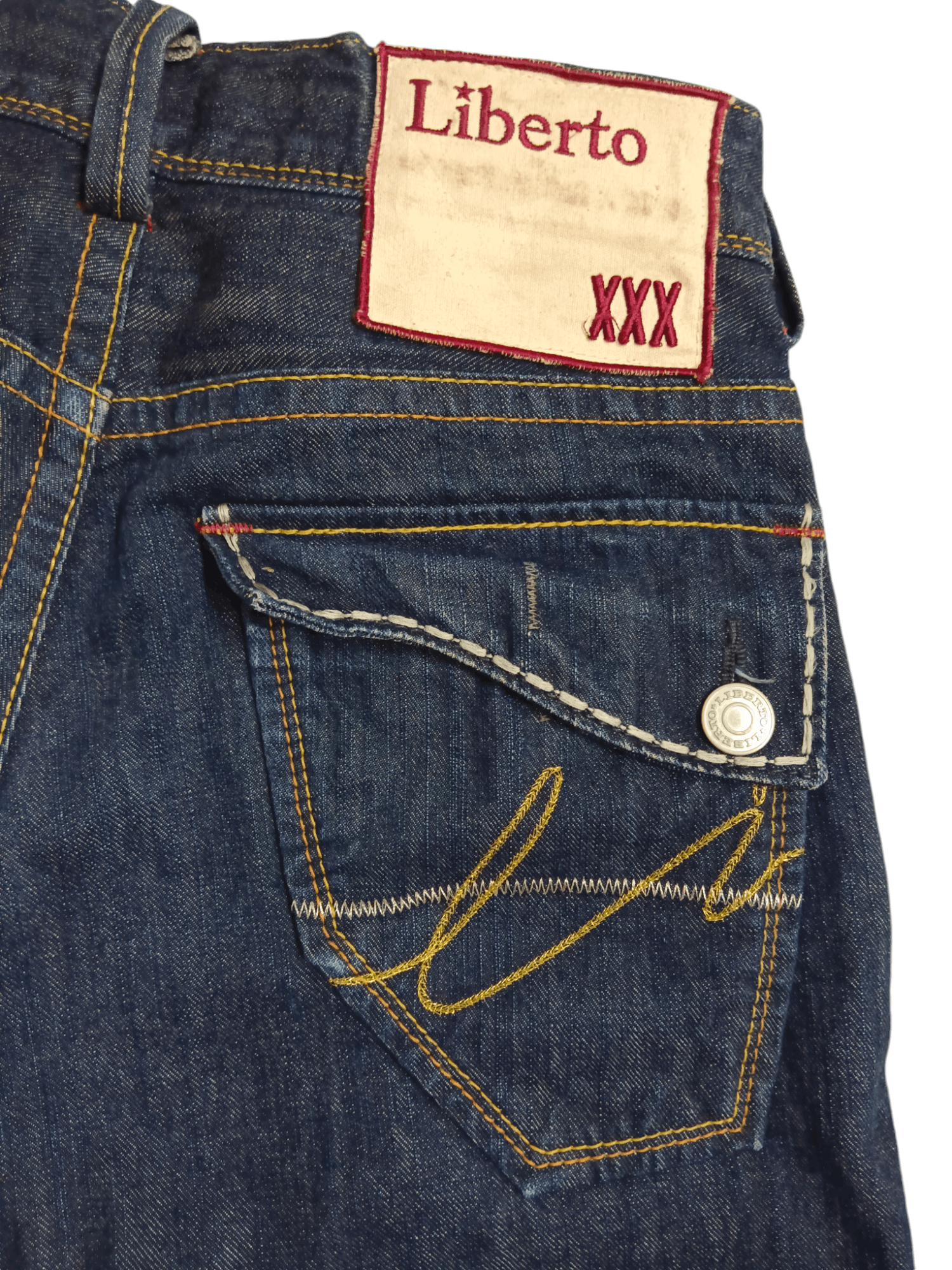 If Six Was Nine Liberto XXX Triple Resistance Flare Bush Denim Size US 29 - 7 Thumbnail