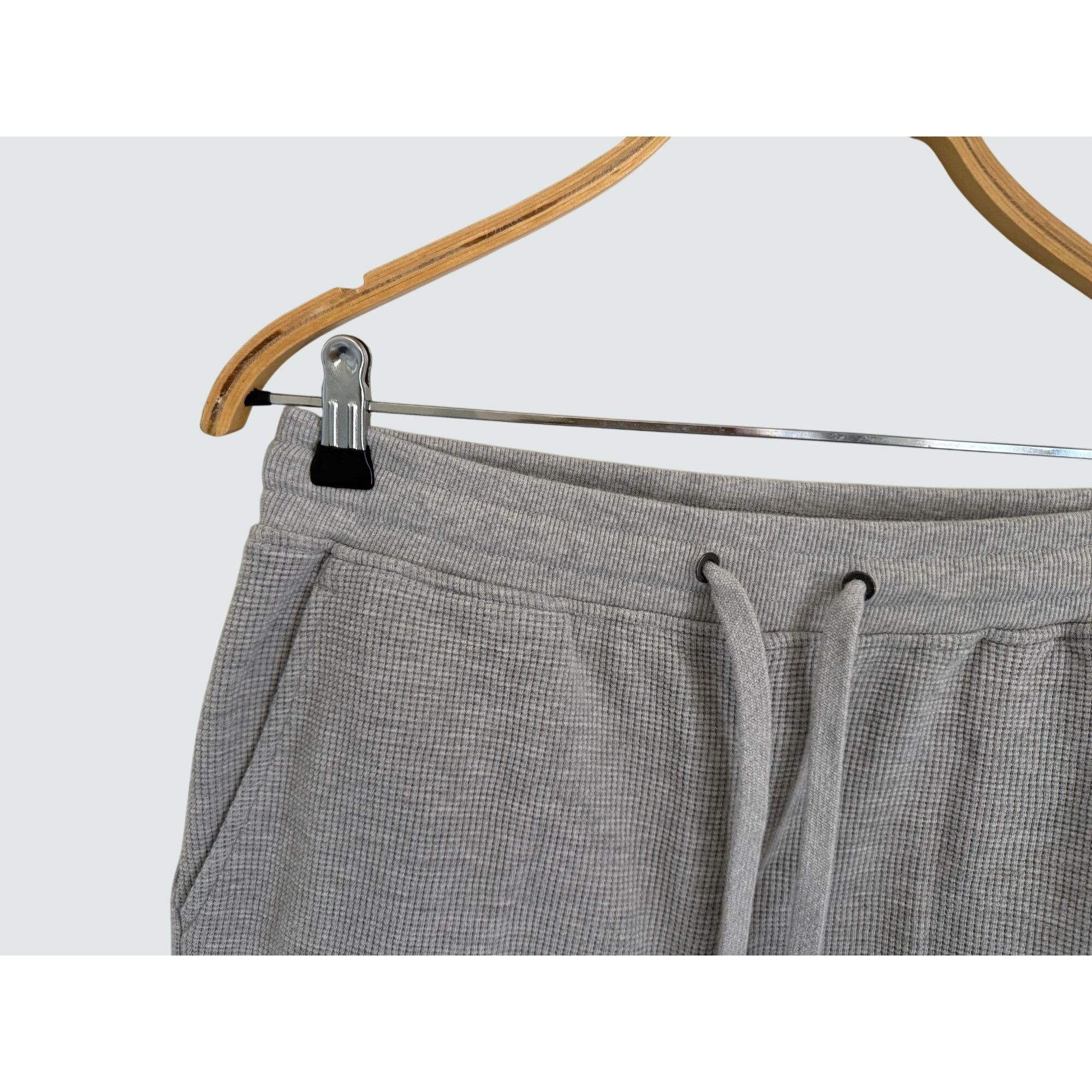 Onia Onia Gray Waffle Knit Jogger Pants Small Cotton Blend Size S Size 25" / US 0 / IT 36 - 3 Thumbnail