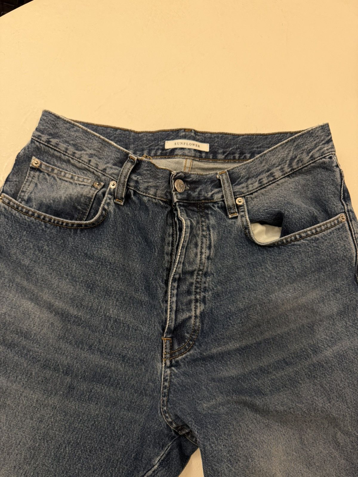 Sunflower Sunflower Wide Twist Denim - Mid Blue Size US 33 - 3 Thumbnail
