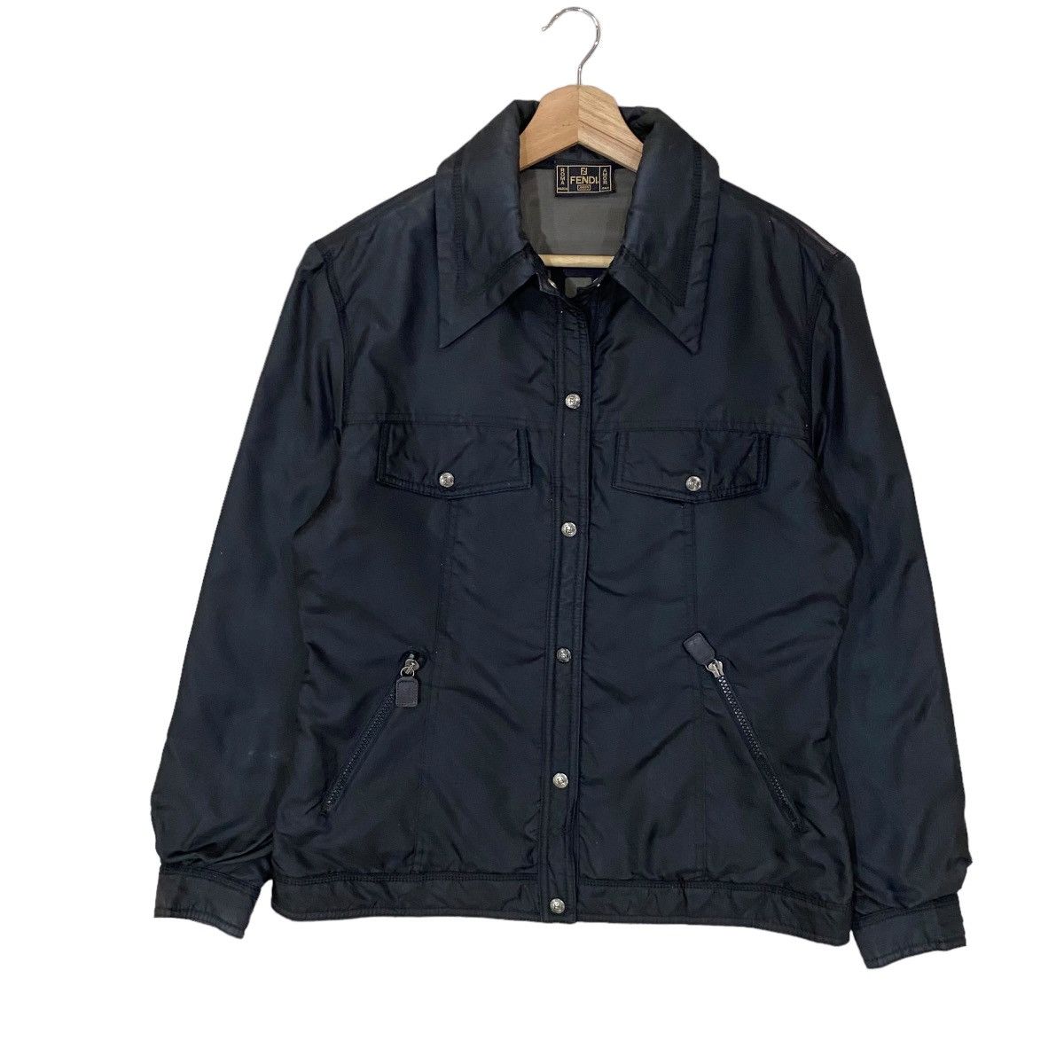 Fendi HEAT🔥FENDI JEANS MESH BACK SNAP FRONT SWINGER JACKET Size US S / EU 44-46 / 1 - 4 Thumbnail