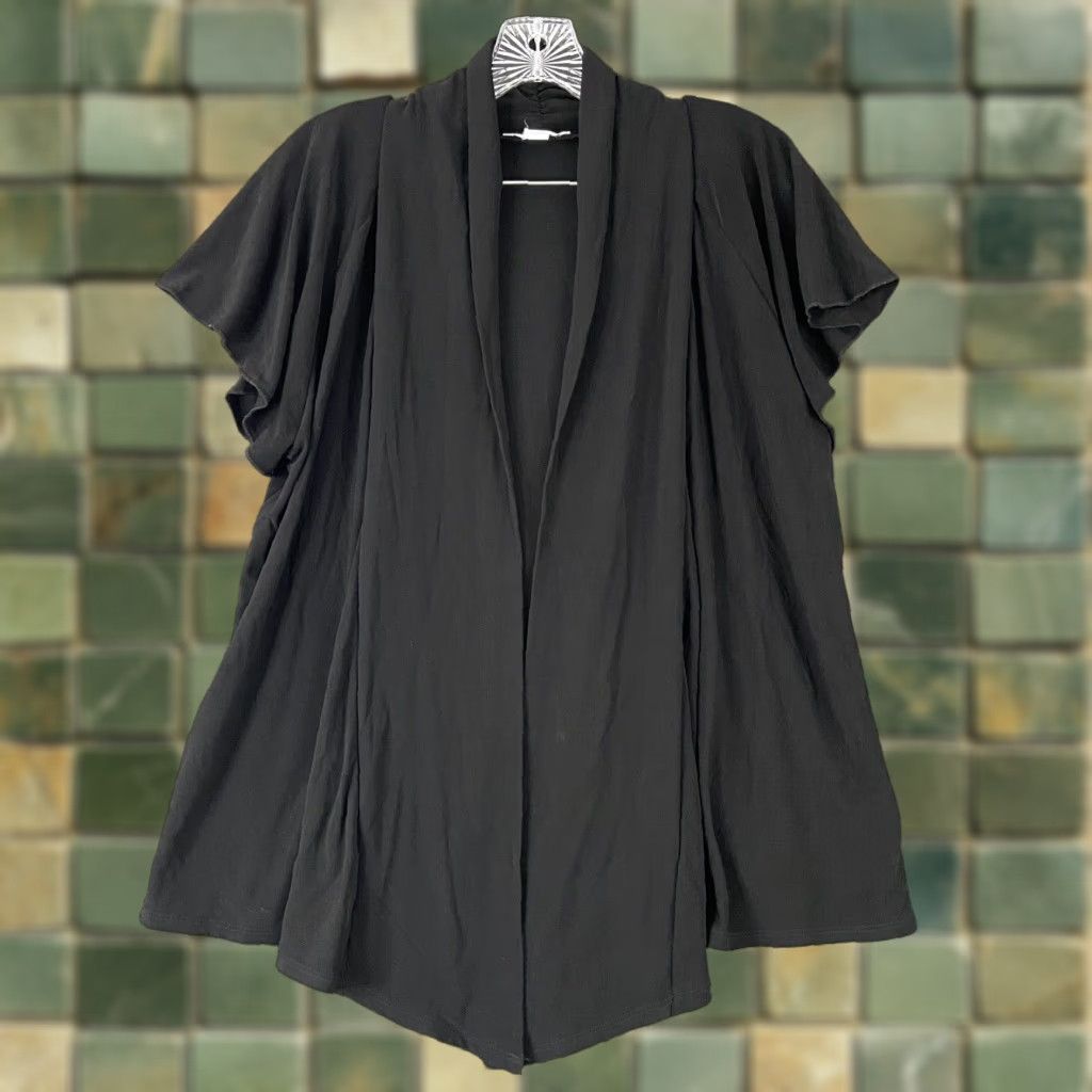 Vintage DRESSBARN Petite PXL Black Cardigan Sweater Short Sleeve Womens Size XL / US 12-14 / IT 48-50 - 1 Thumbnail