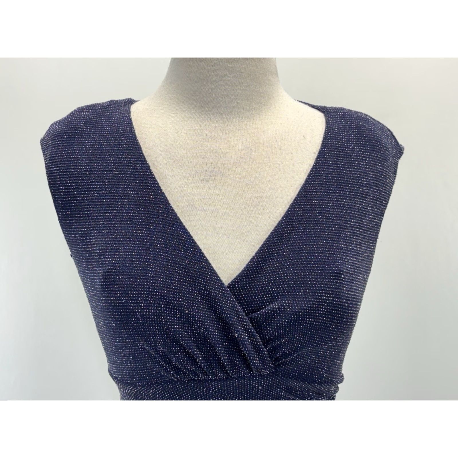 Ralph Lauren Lauren Ralph Lauren Sheath Dress Sz 6p Petite Blue Metallic Stretch Cocktail Size M / US 6-8 / IT 42-44 - 5 Thumbnail